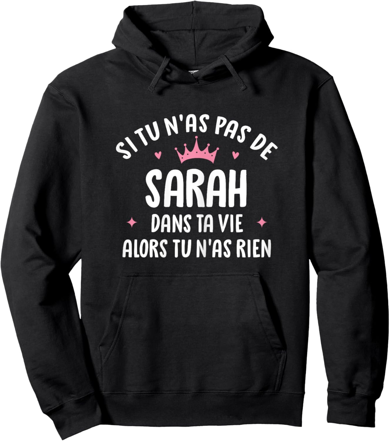 Wife Girlfriend Humour Gift Personalized Name Sarah , Black Hoodie - Hoodie | Black