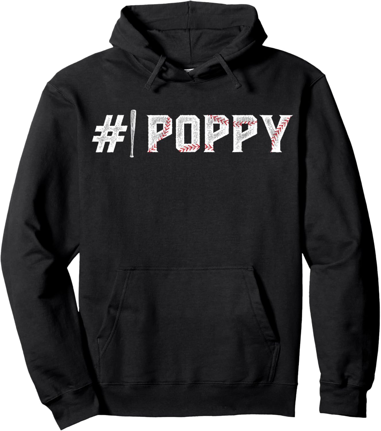 #1 Poppy Baseball Poppy Of A Baseball Player Poppy Hoodie - Hoodie | Black