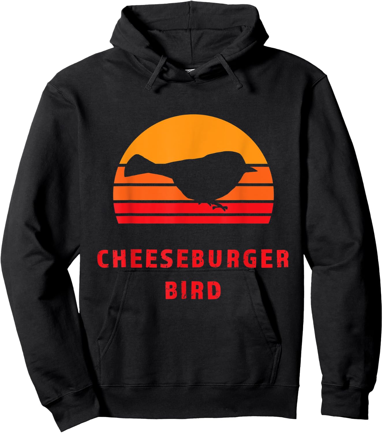 Thru Hiker - Cheeseburger Bird Mountain Chickadee PCT JMT CA Hoodie - Hoodie | Black