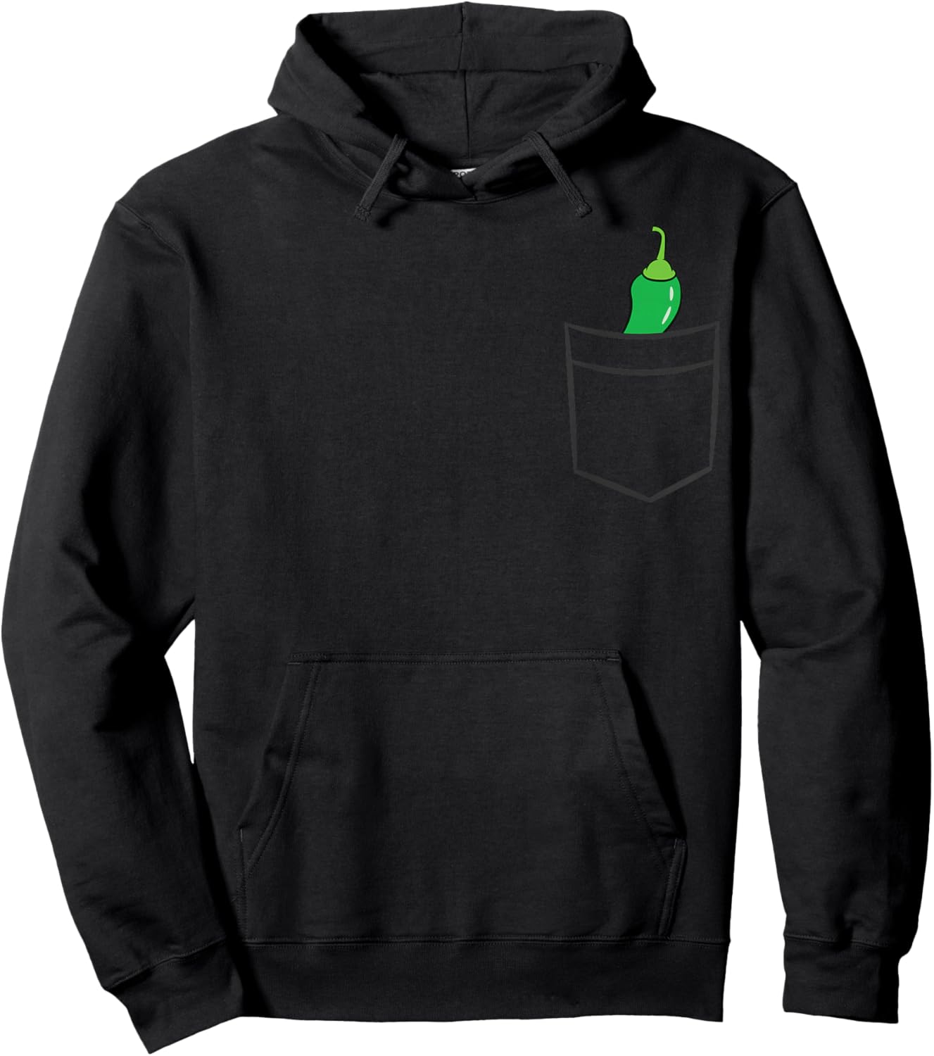 Jalapeño In A Pocket Green Pepper Jalapeno Hoodie - Hoodie | Black