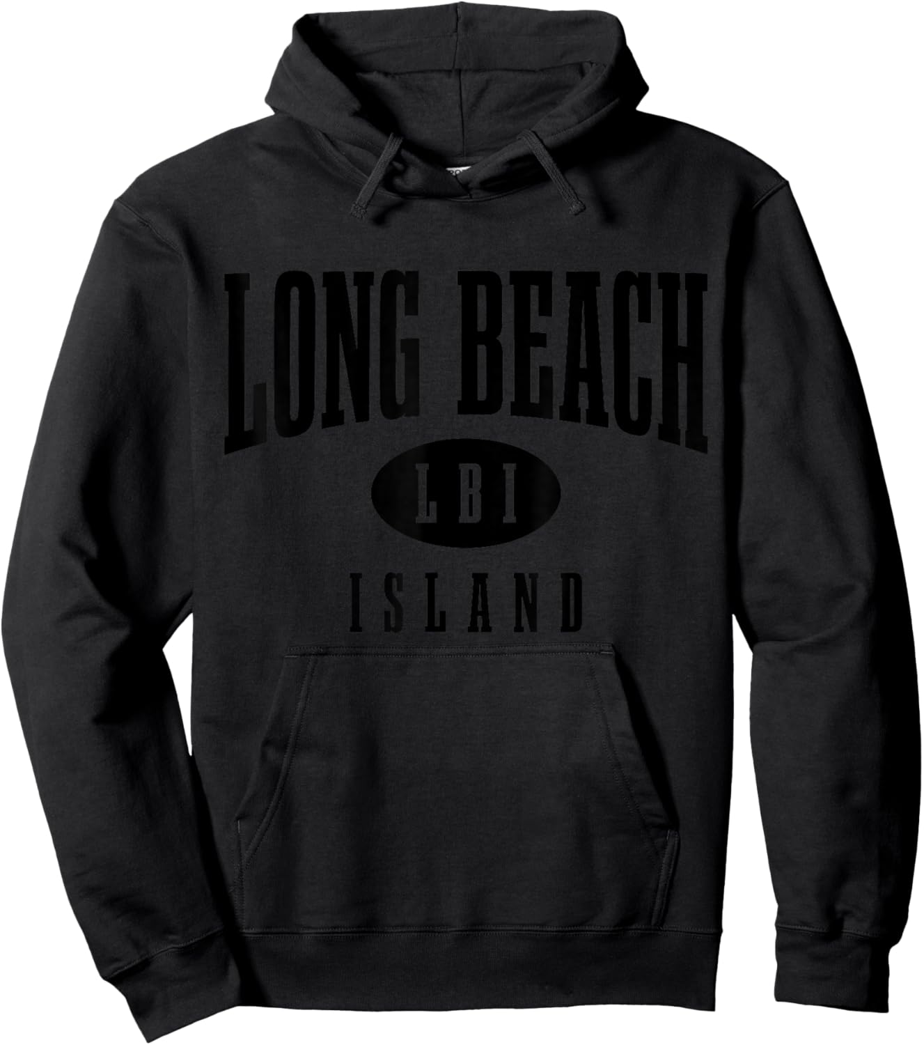Long Beach Island New Jersey LBI Vintage Hoodie - Hoodie | Black