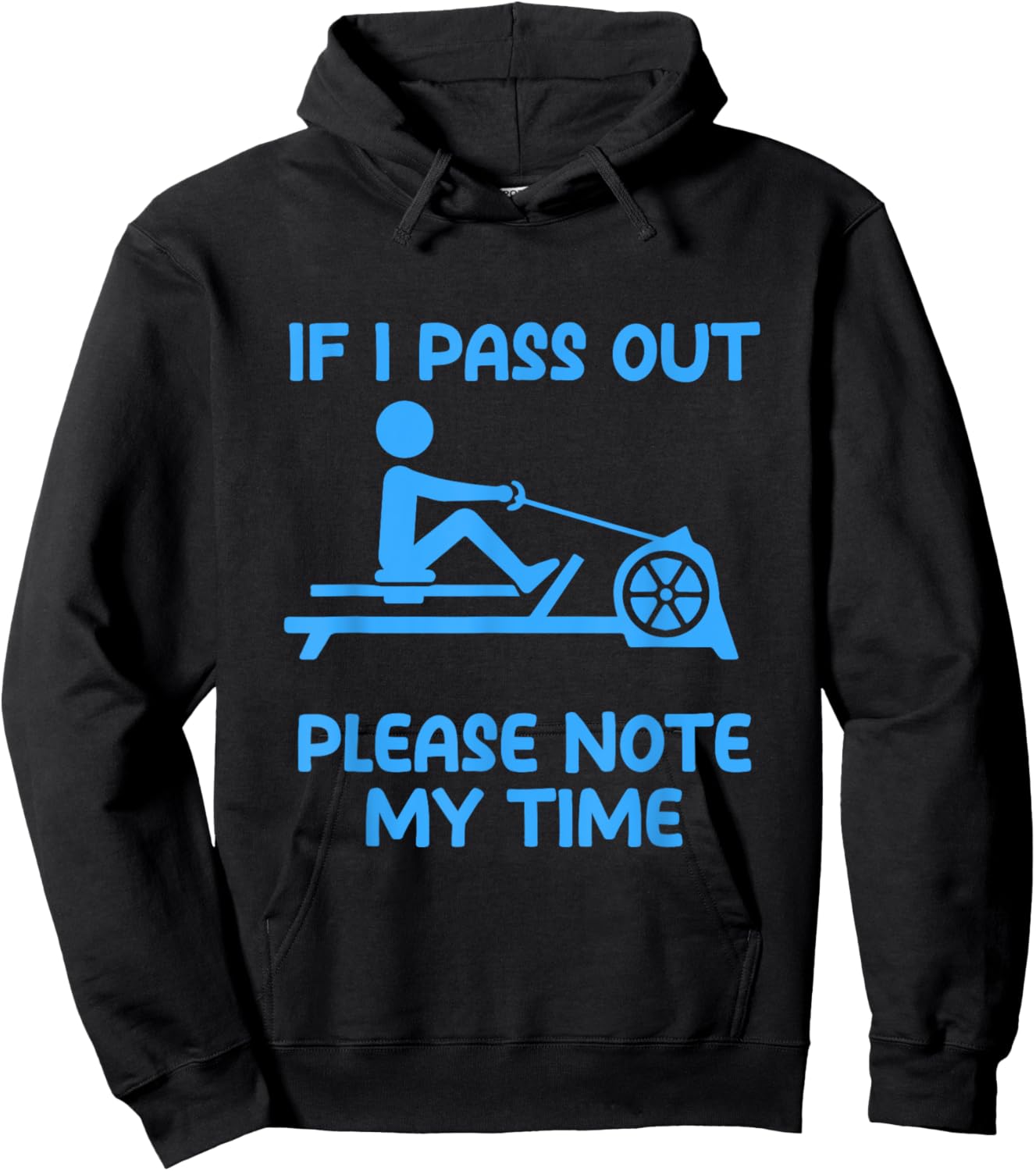 Funny ERG Machine Gym Ergometer Rowing Exercise Hoodie - Hoodie | Black