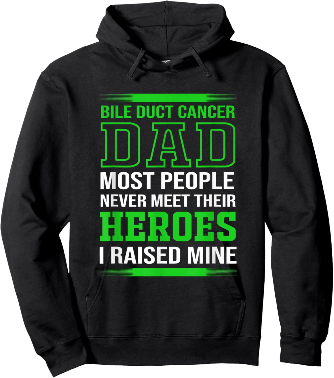 Cholangiocarcinoma Awareness Bile Duct Cancer Dad Hoodie - Hoodie | Black