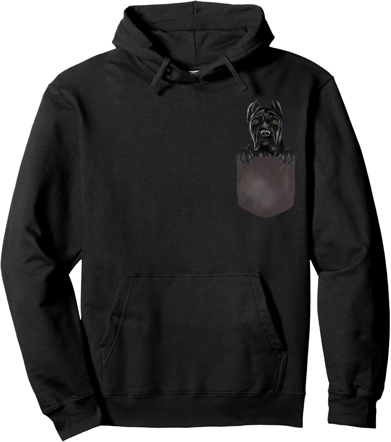 Dog In Pocket Funny Dog Lover Cane Corso Men Women Girls Kids Hoodie - Hoodie | Black