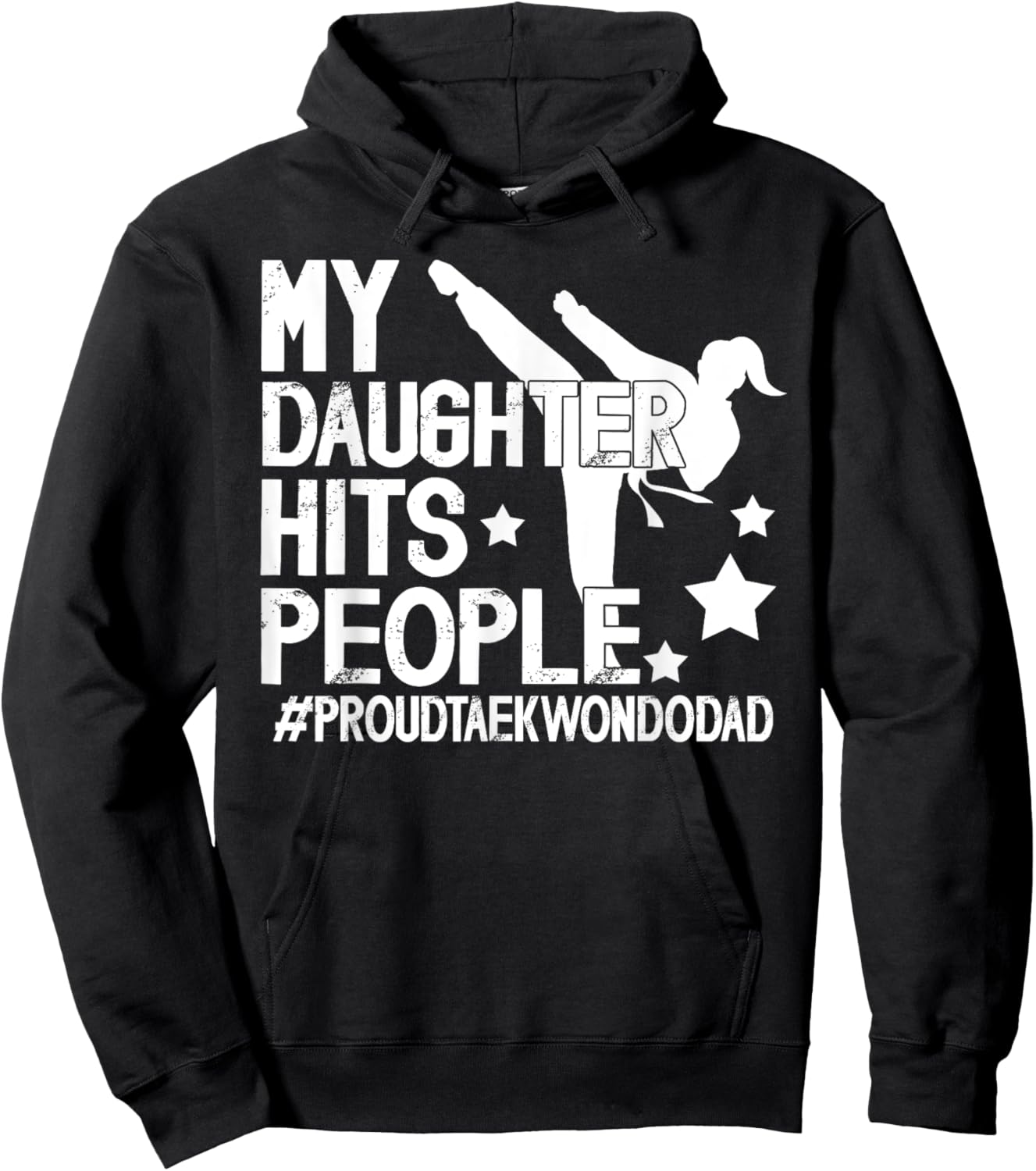 Proud Taekwondo Dad Taekwondo Father Taekwondo Fighter Dad Hoodie - Hoodie | Black