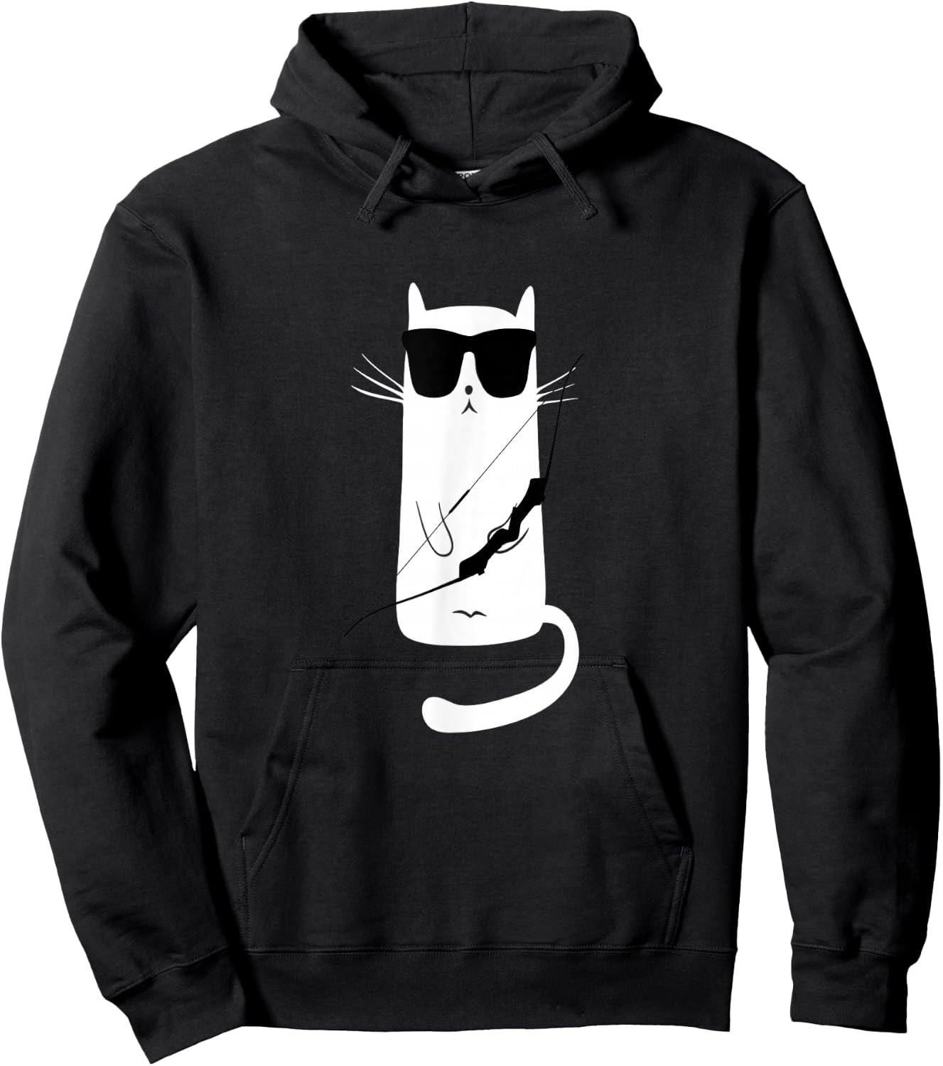 Funny Cat Wearing Sunglasses Archery Hoodie - Hoodie | Black