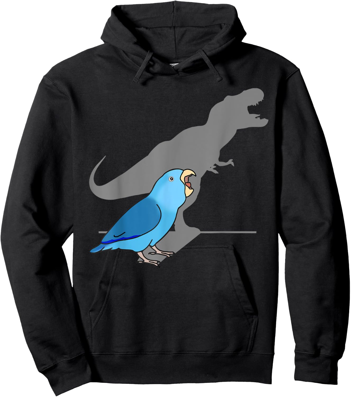 T-rex Blue Parrotlet Cute Parakeet Funny Parrot Birb memes Hoodie - Hoodie | Black