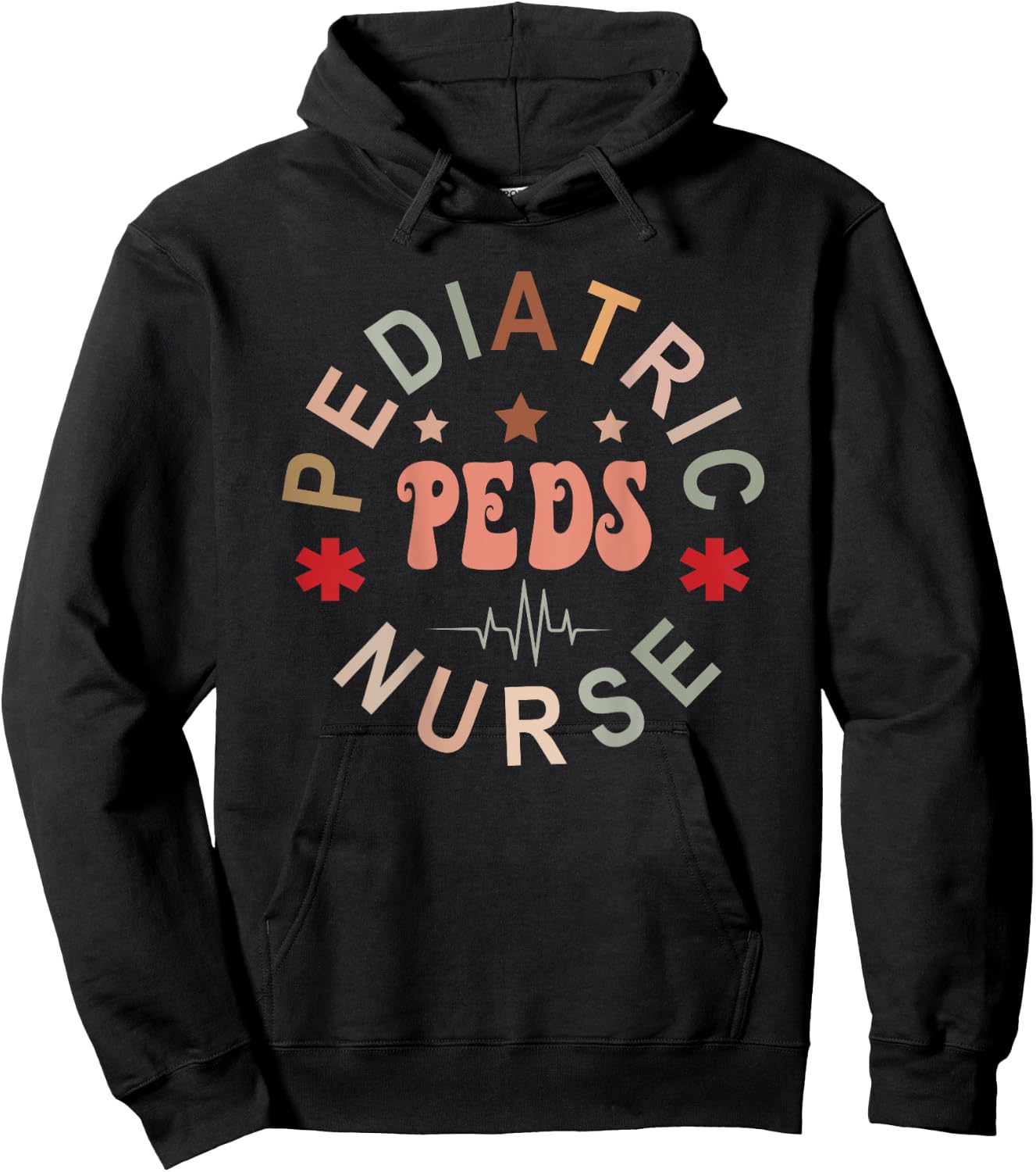 Pediatric Nurse Pediatric Emergency Nurse Peds Nurse Back Of Hoodie - Hoodie | Black