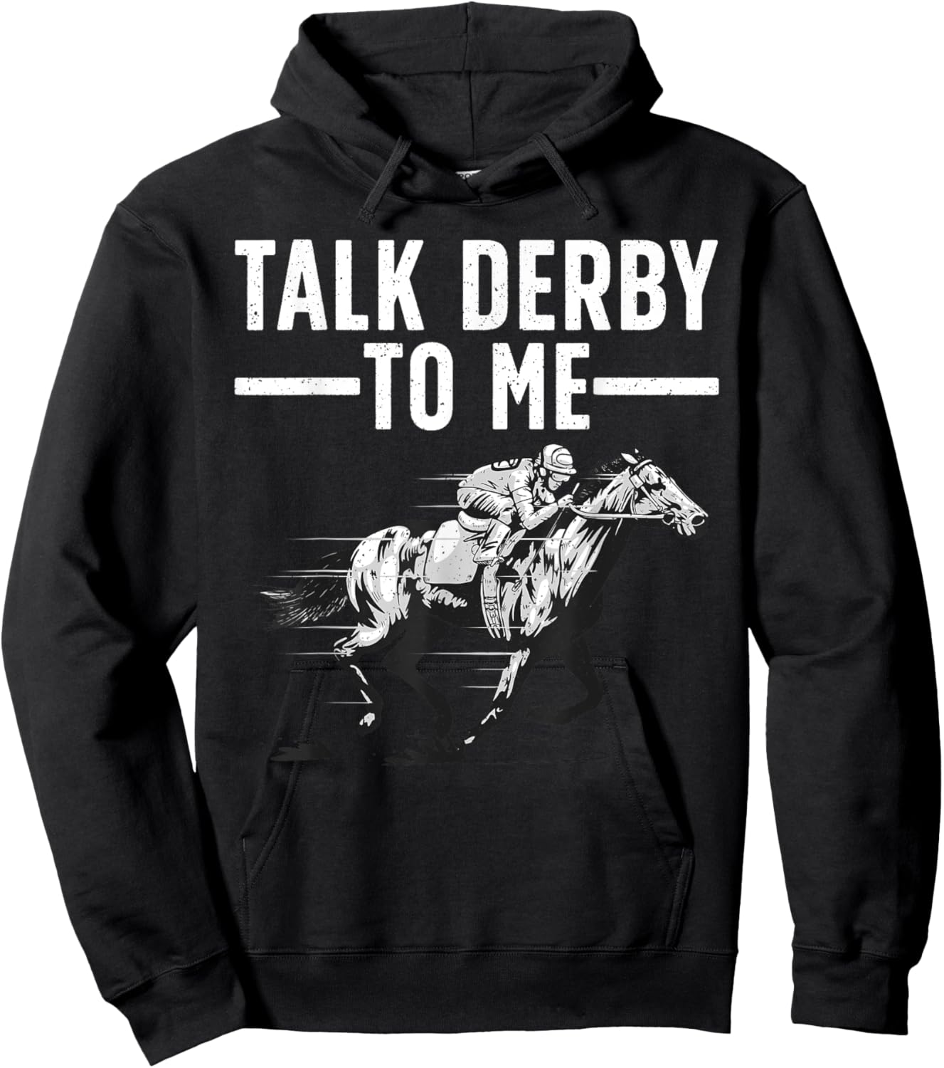 Funny Horse Racing Design Women Derby Horse Racing Hoodie - Hoodie | Black