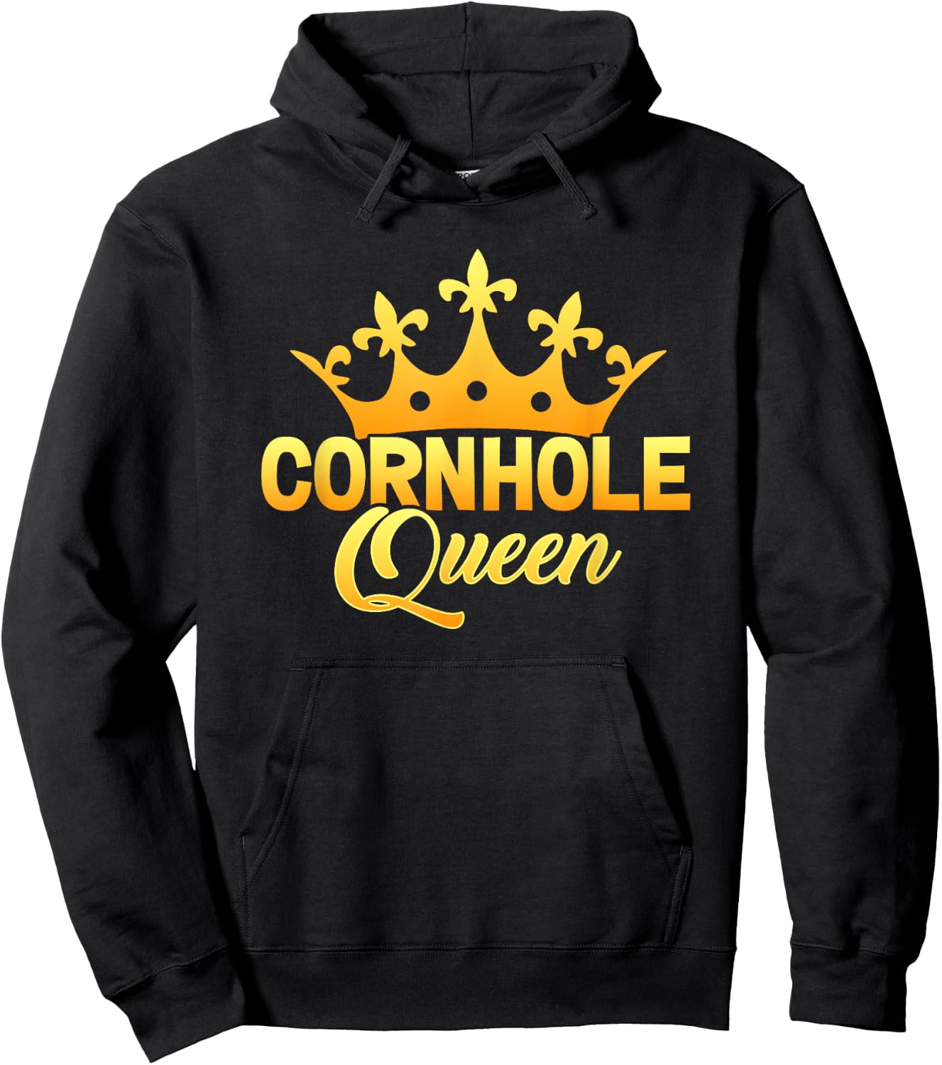 Cornhole Queen Gift Bean Bag Player Bags Shucking Corn Hole Hoodie - Hoodie | Black