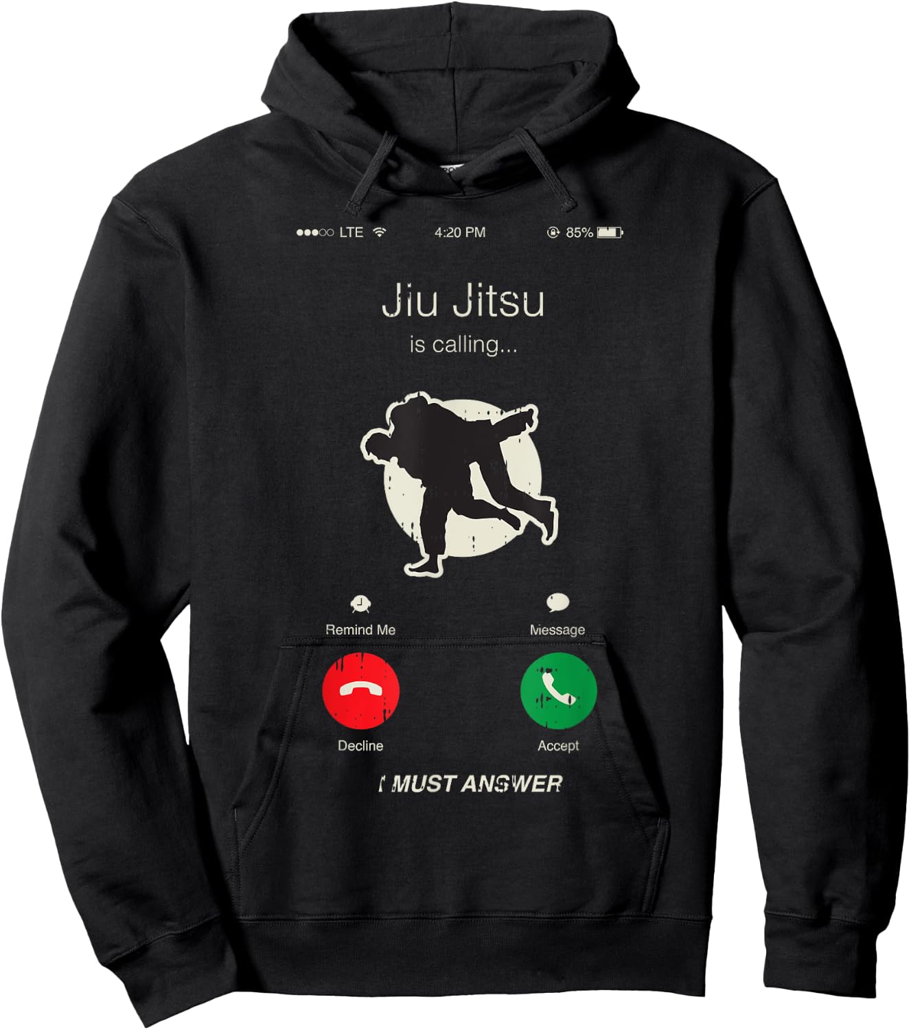 Jiu Jitsu Is Calling Martial Arts Cool MMA Fighter Gifts Hoodie - Hoodie | Black