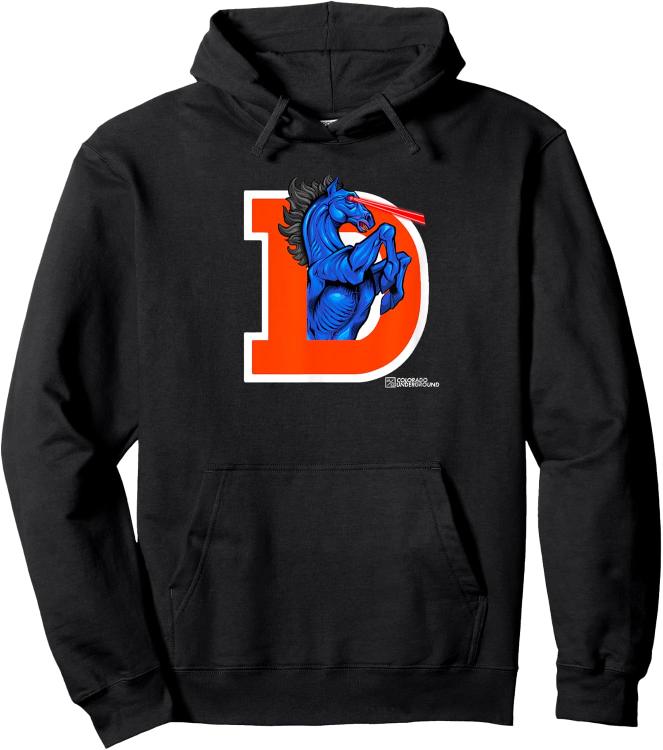 Colorado Legendary Blucifer, Demon Horse at Denver Airport Hoodie - Hoodie | Black