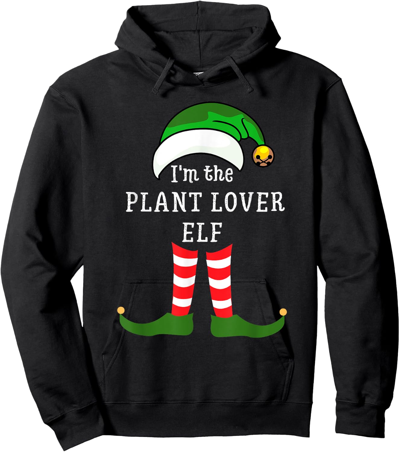 I'm The Plant Lover Elf Matching Family Group Christmas Hoodie - Hoodie | Black