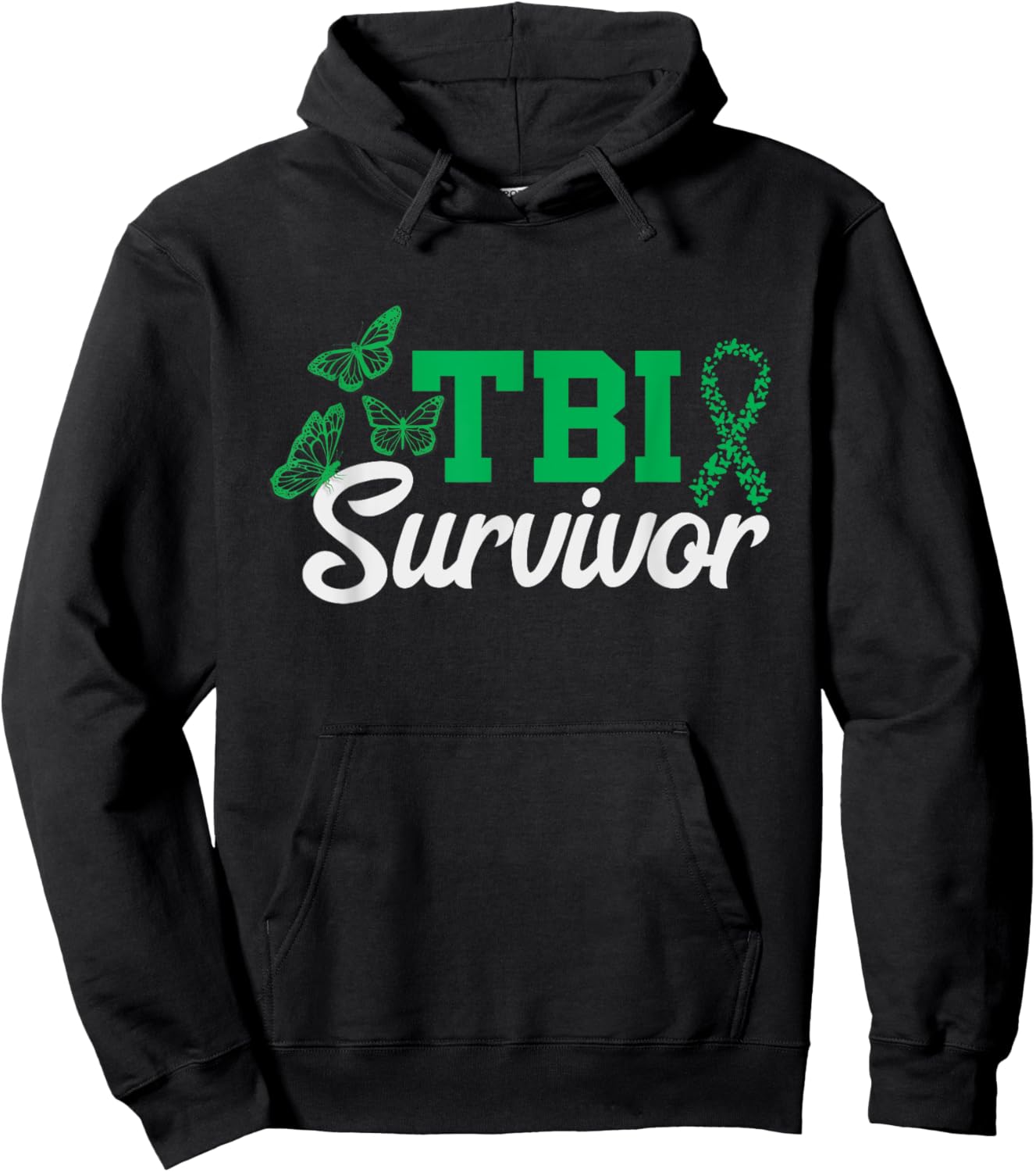 Traumatic Brain Injury Awareness TBI Survivor TBI Warrior Hoodie - Hoodie | Black