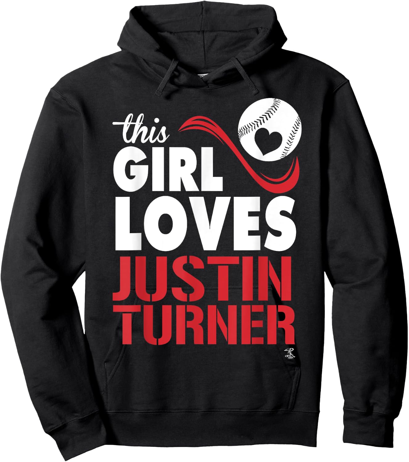 Justin Turner This Girl Loves - Apparel Hoodie - Hoodie | Black