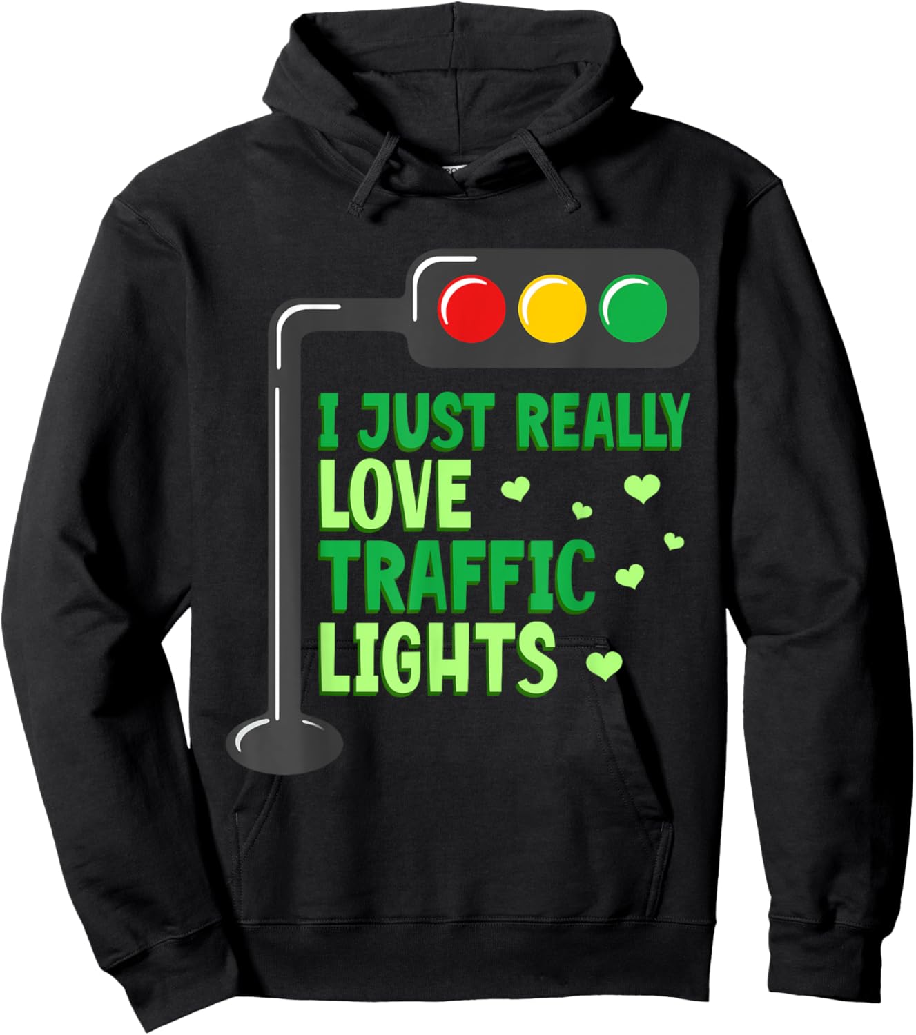 Halloween Traffic Light I Just Really Love Traffic Lights Hoodie - Hoodie | Black