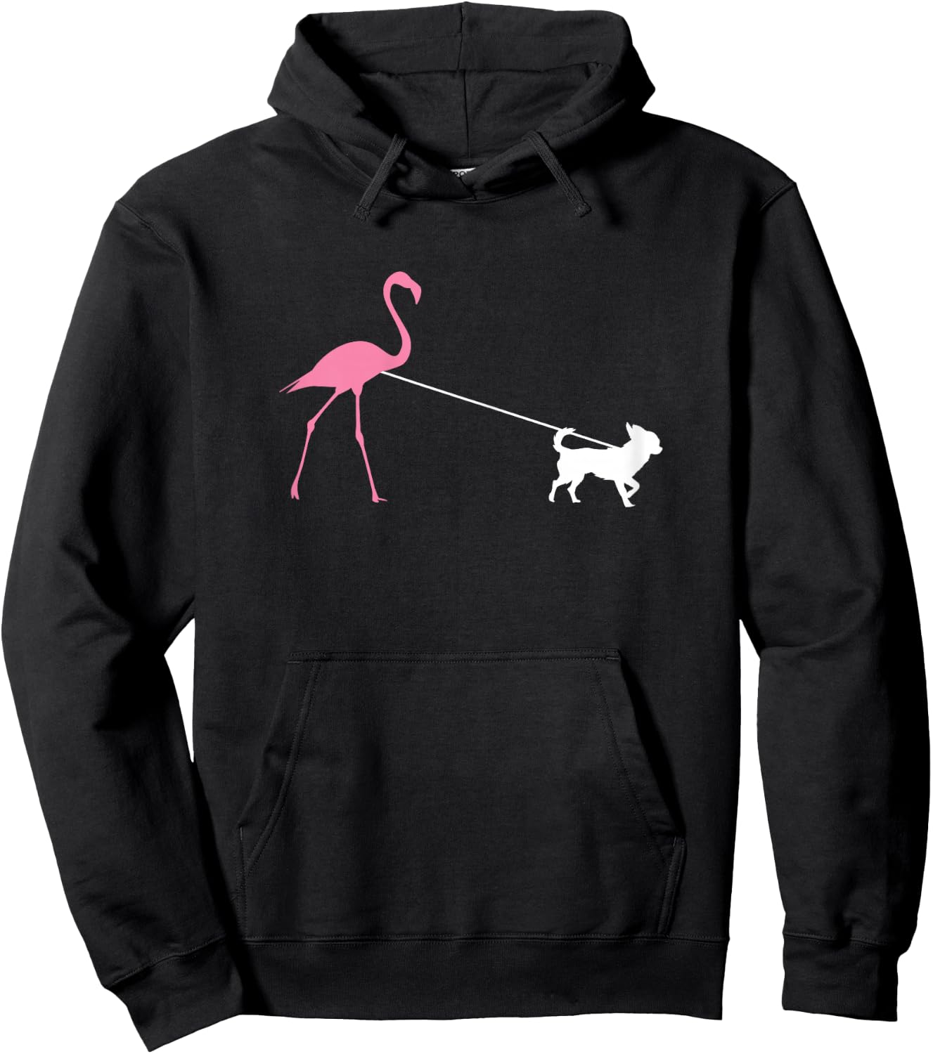 Chihuahua Lover for Dog Mum, Cute Flamingo Hoodie - Hoodie | Black