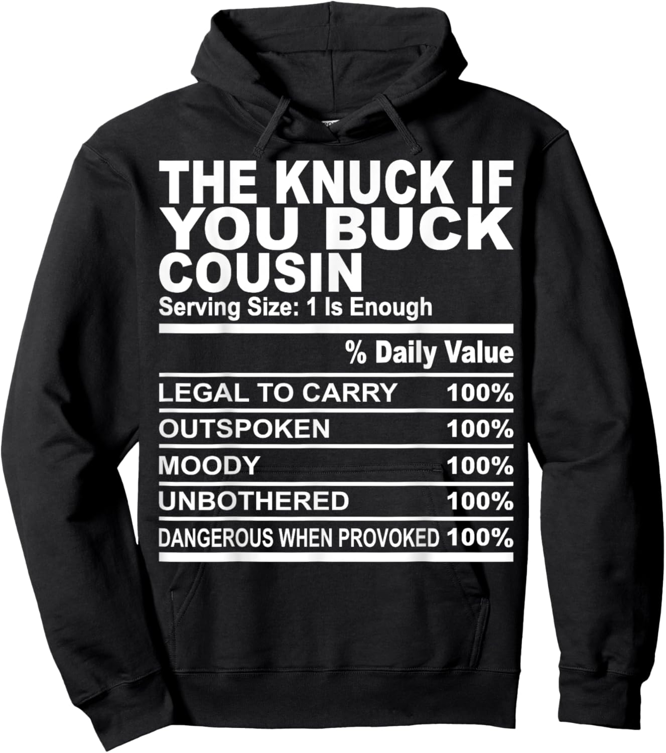 The knuck if you buck cousin funny family matching cousins Hoodie - Hoodie | Black