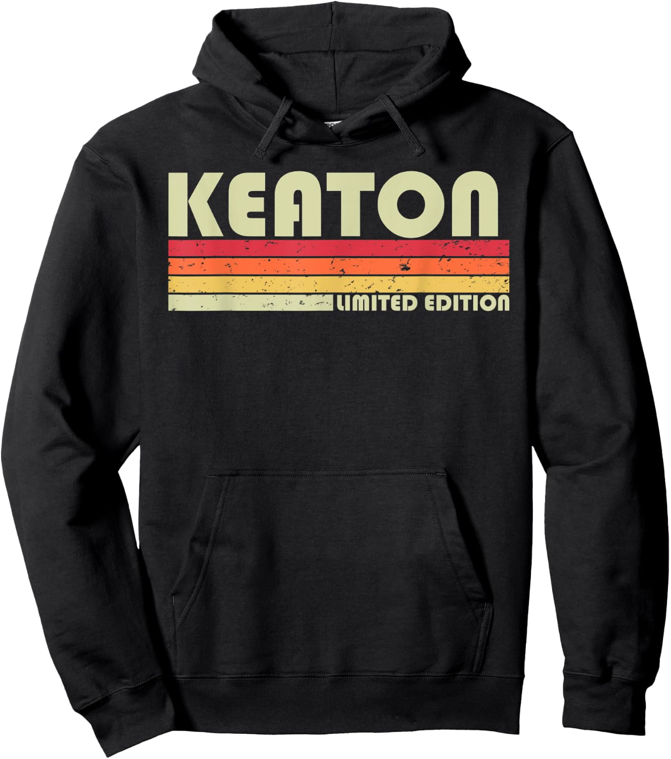 KEATON Gift Name Personalized Funny Retro Vintage Birthday Hoodie - Hoodie | Black
