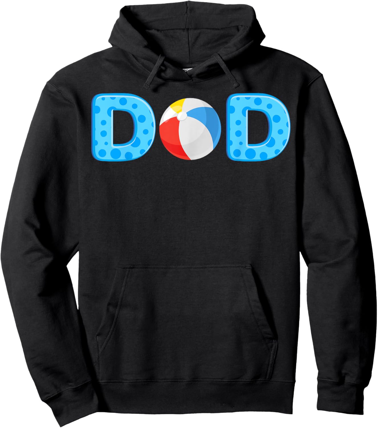 Dad Beach Ball Theme Birthday Party Pool Matching Summer Hoodie - Hoodie | Black