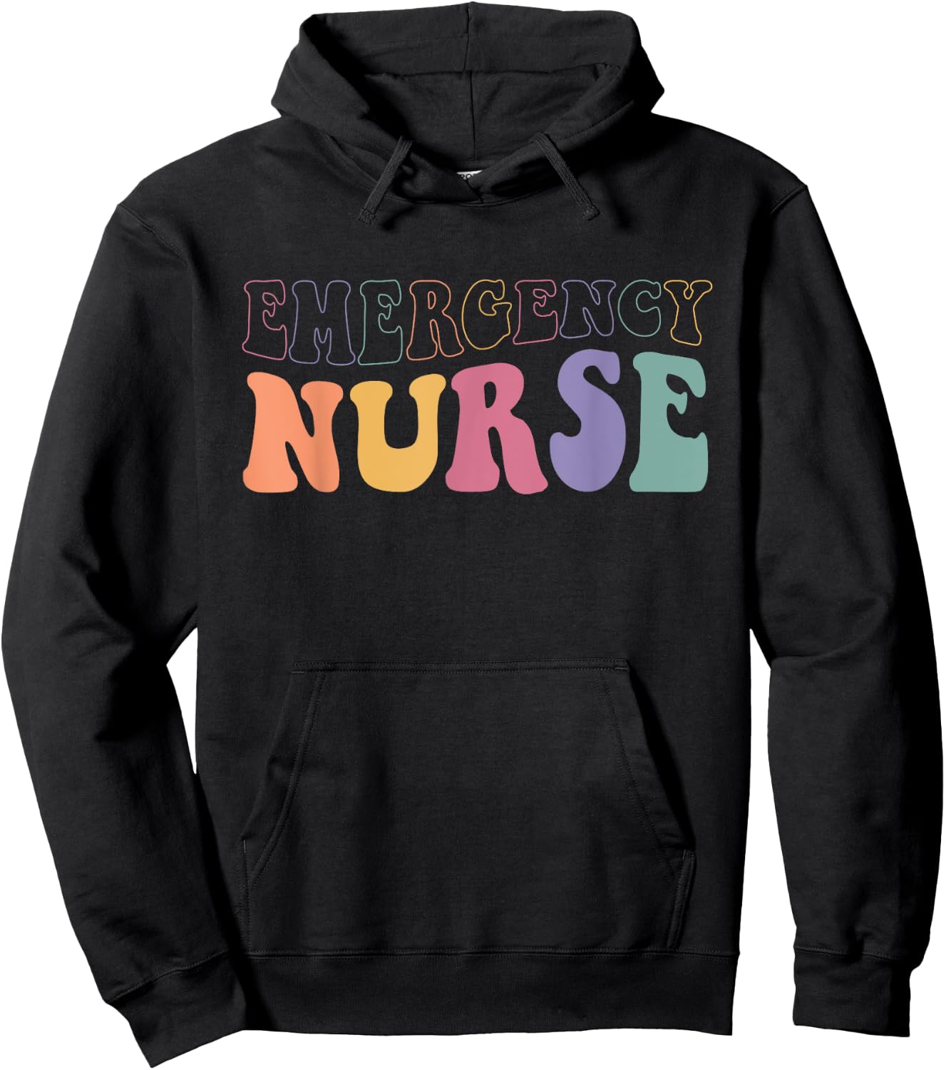 ER Nurse Groovy Emergency Nurse Nursing School Women Hoodie - Hoodie | Black