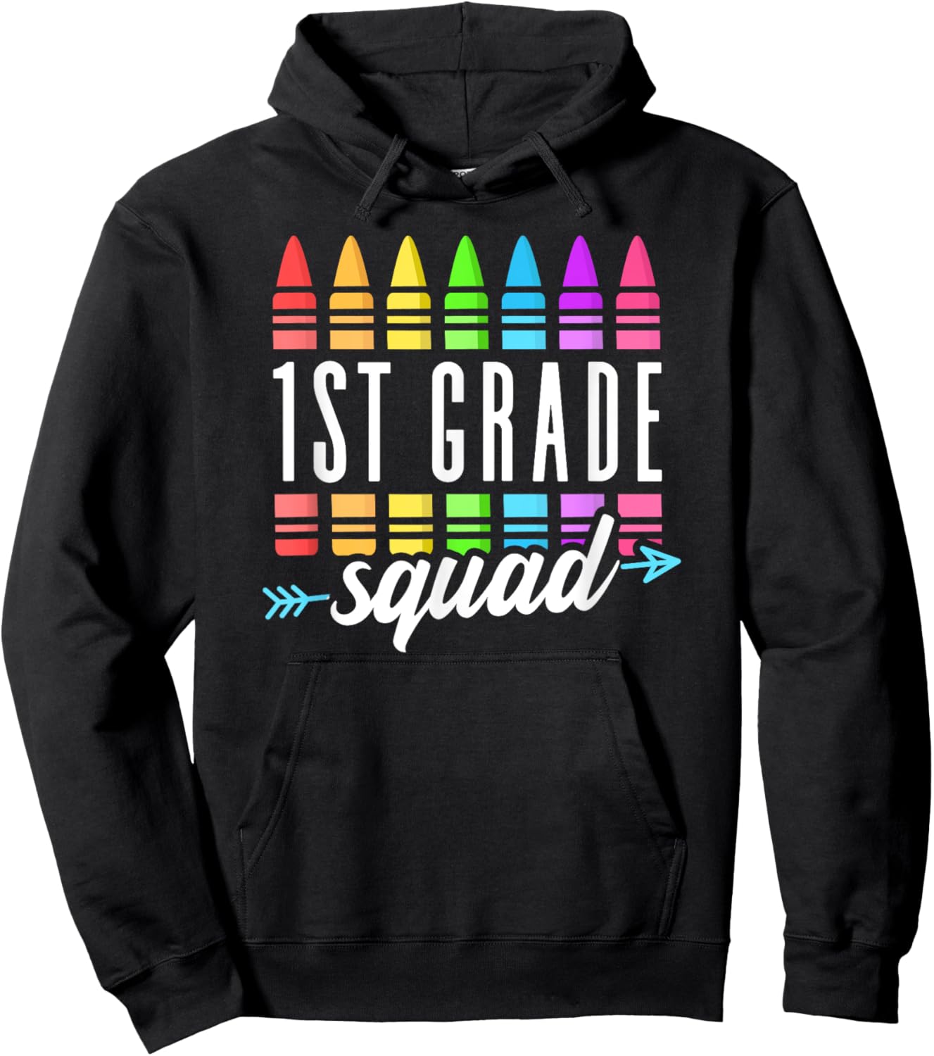 1st Grade Squad Back to School First Grade Teacher Boy Girl Hoodie - Hoodie | Black