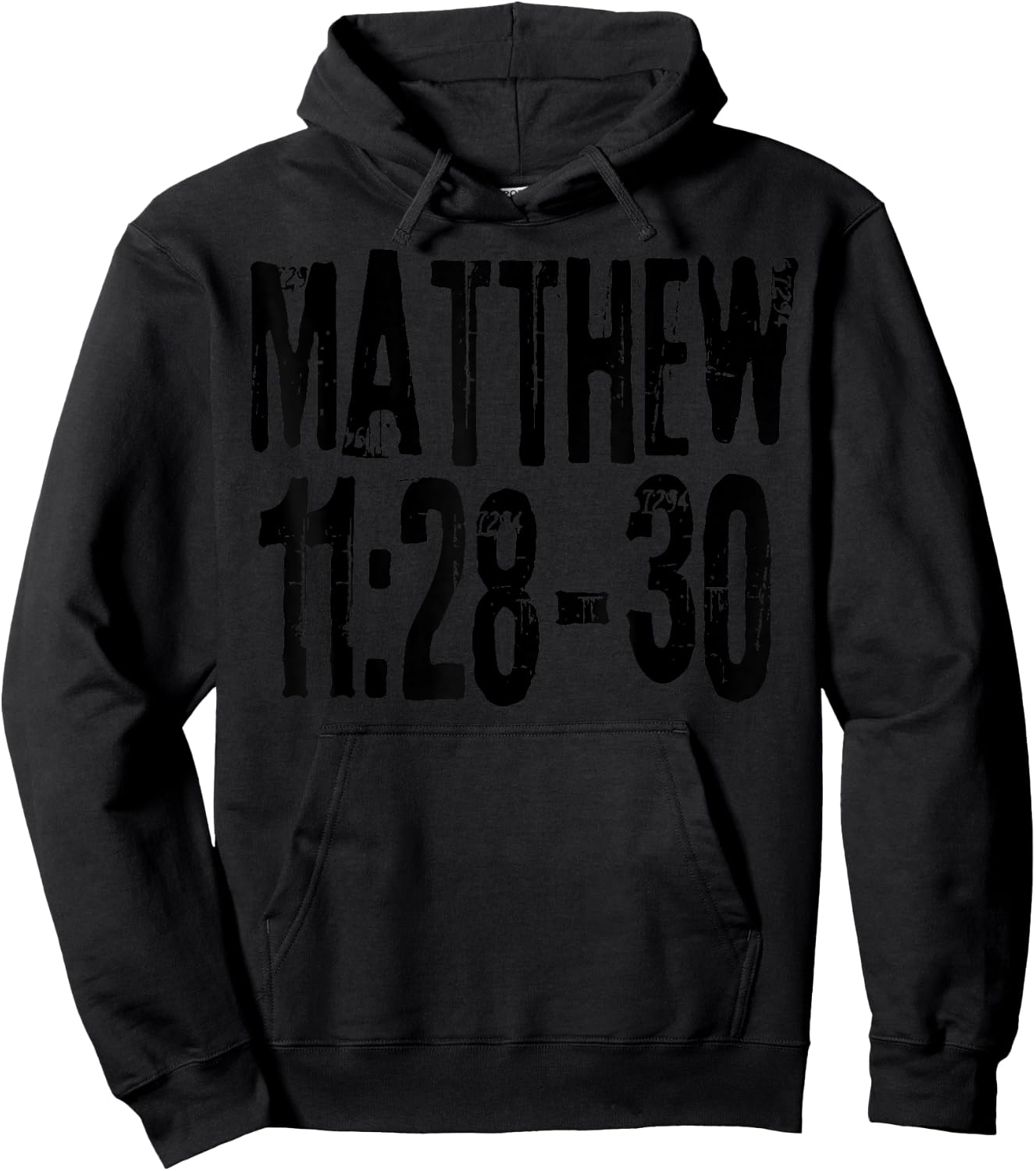 Matthew 11:28-30 Bible Verse Gods Words Hoodie - Hoodie | Black