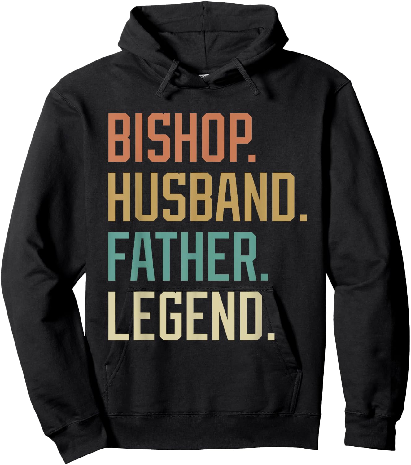 Bishop Husband Father Legend Father's Day Retro Hoodie - Hoodie | Black