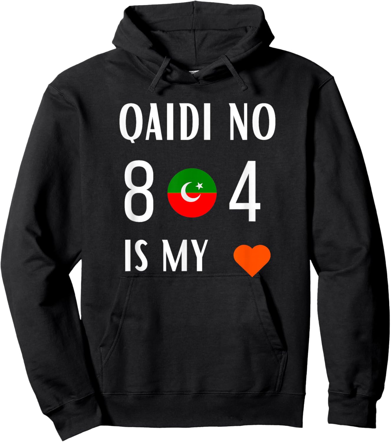 Imran Khan Number Qaidi No 804 is Our Love Pti Supporter Hoodie - Hoodie | Black