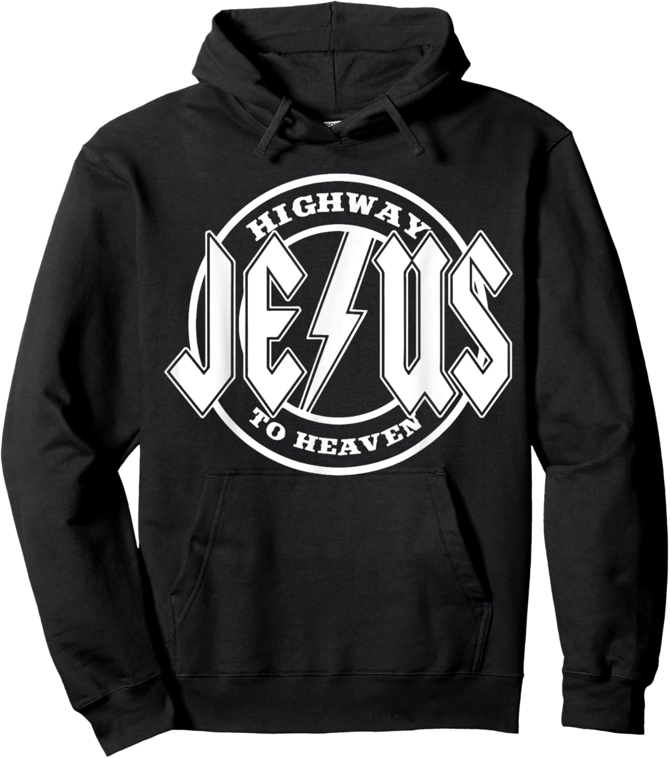 Retro Jesus Highway To Heaven Pray Catholic Faith Based Men Hoodie - Hoodie | Black