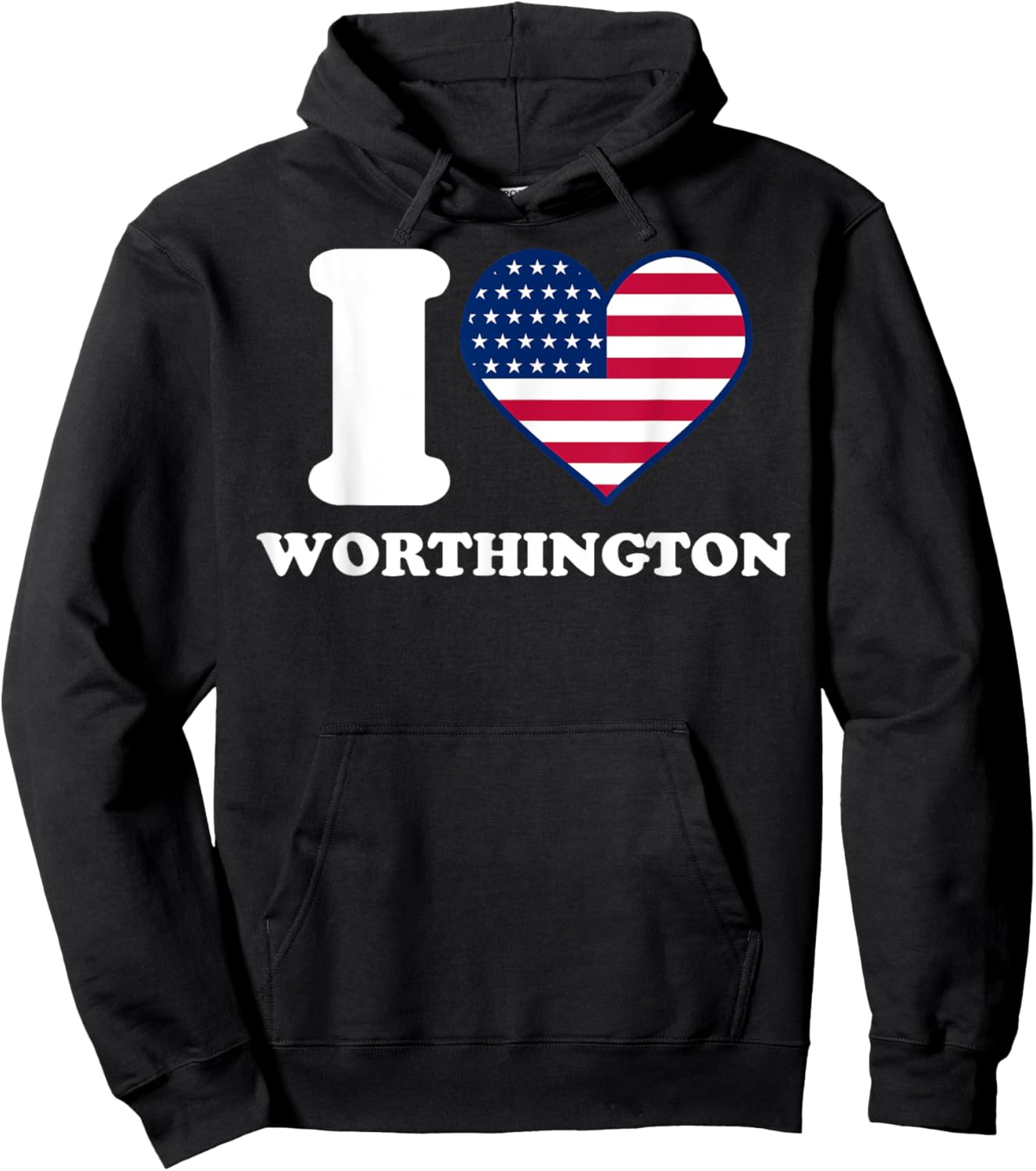 I love Worthington I heart Worthington Hoodie - Hoodie | Black