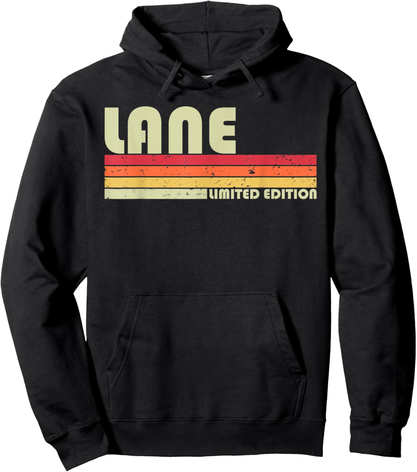 LANE Gift Name Personalized Funny Retro Vintage Birthday Hoodie - Hoodie | Black