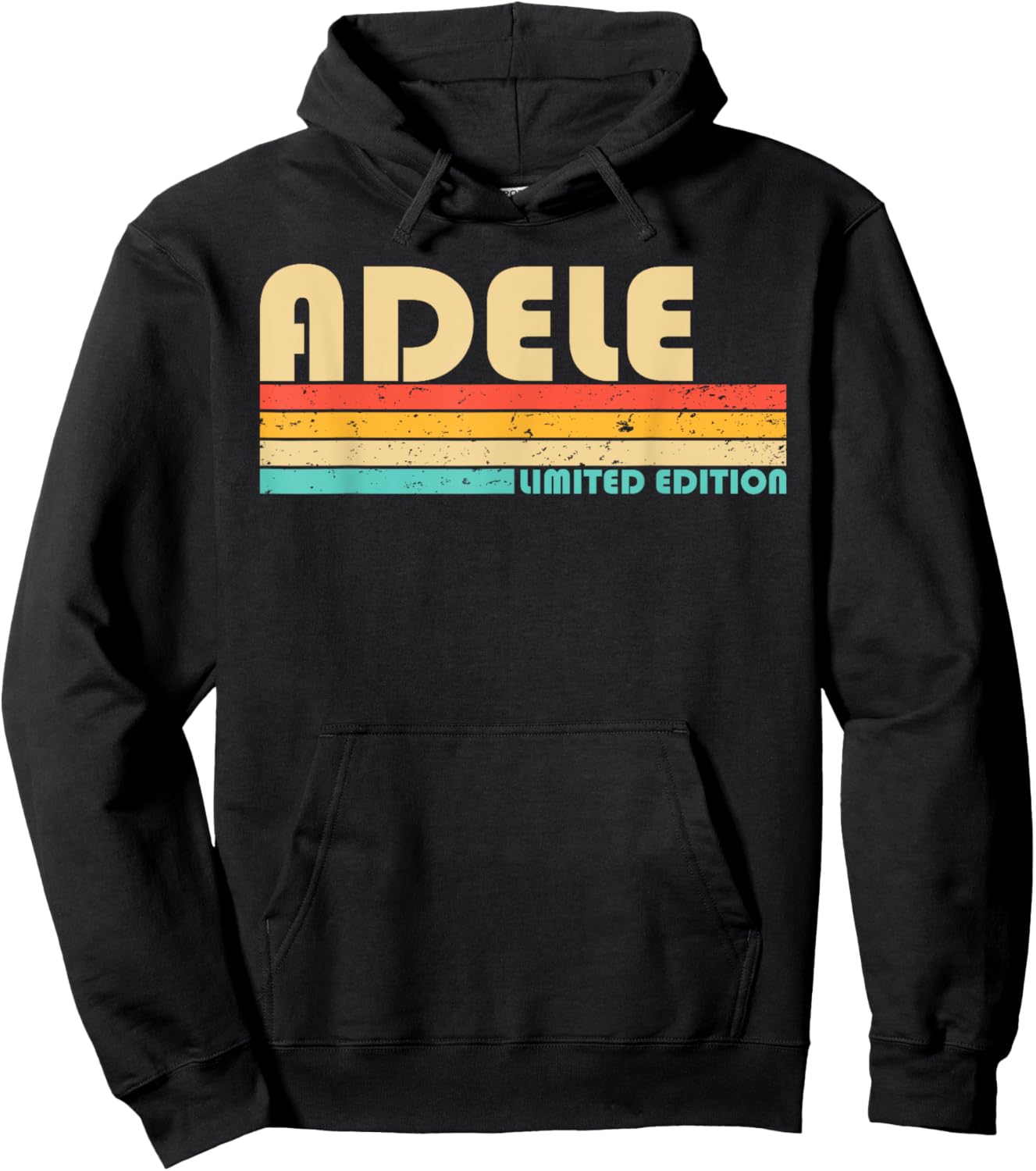 ADELE Name Personalized Retro Vintage 80s 90s Birthday Hoodie - Hoodie | Black