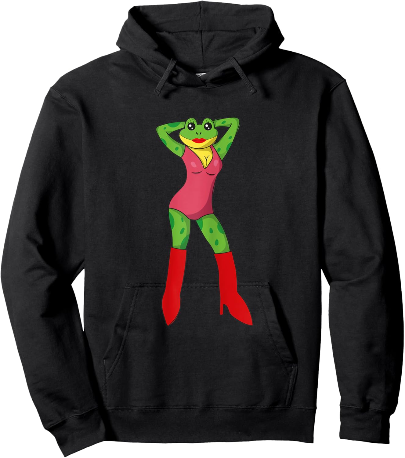 Stripper Frog, Sexy Girl, Lesbian Frog, Sexy Frog Hoodie - Hoodie | Black