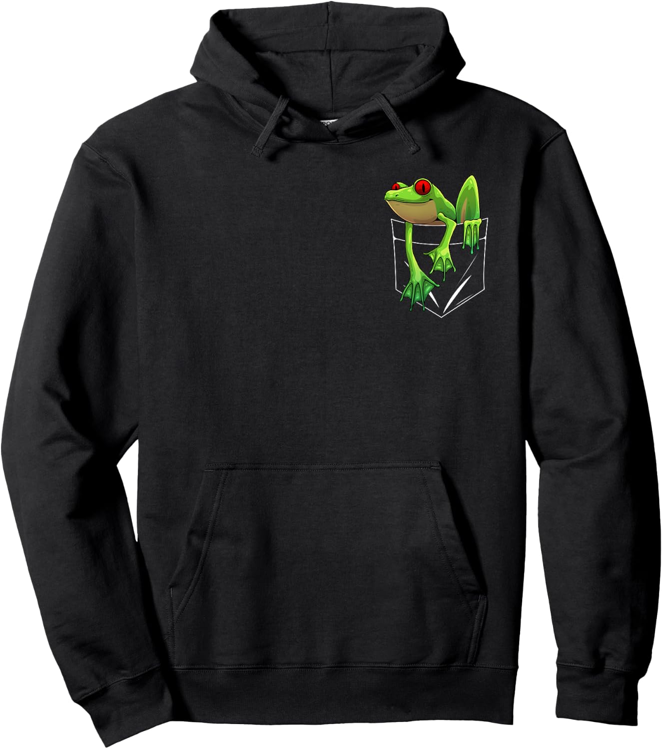 Cool Frog In Pocket Women Kawaii Toad Frog Lovers Hoodie - Hoodie | Black
