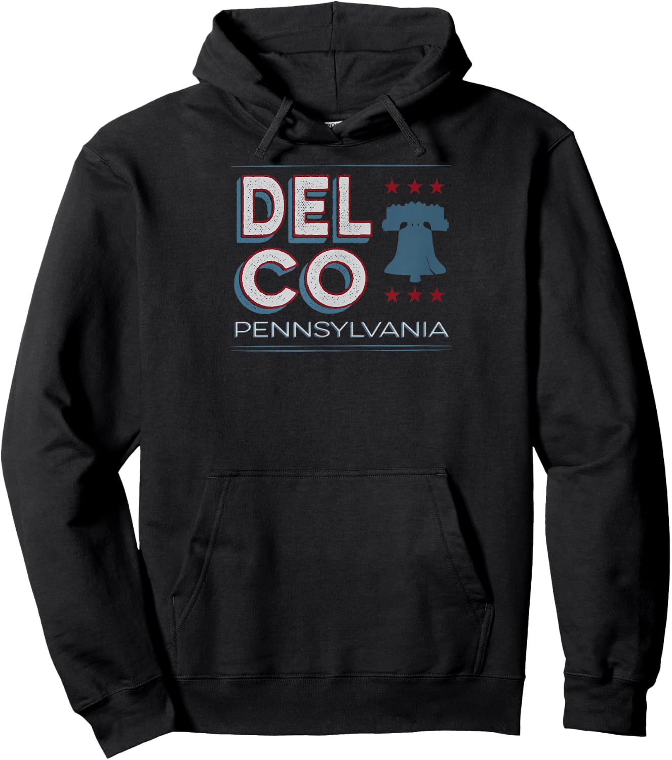 Delco PA Philly Suburb Shirt Liberty Bell Hoodie - Hoodie | Black