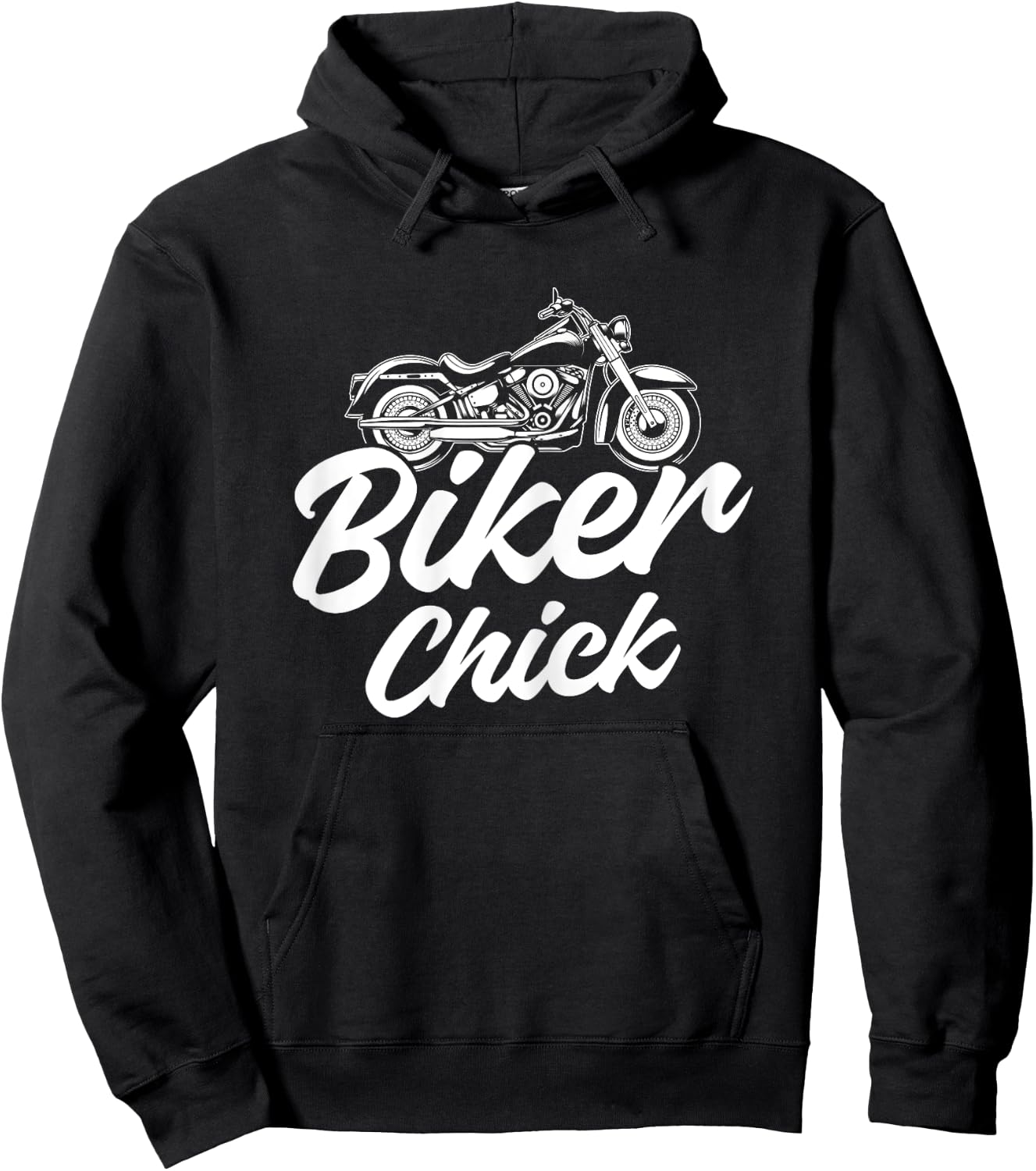 Motorcycle Funny Girls Chopper Race Biker Chick Hoodie - Hoodie | Black