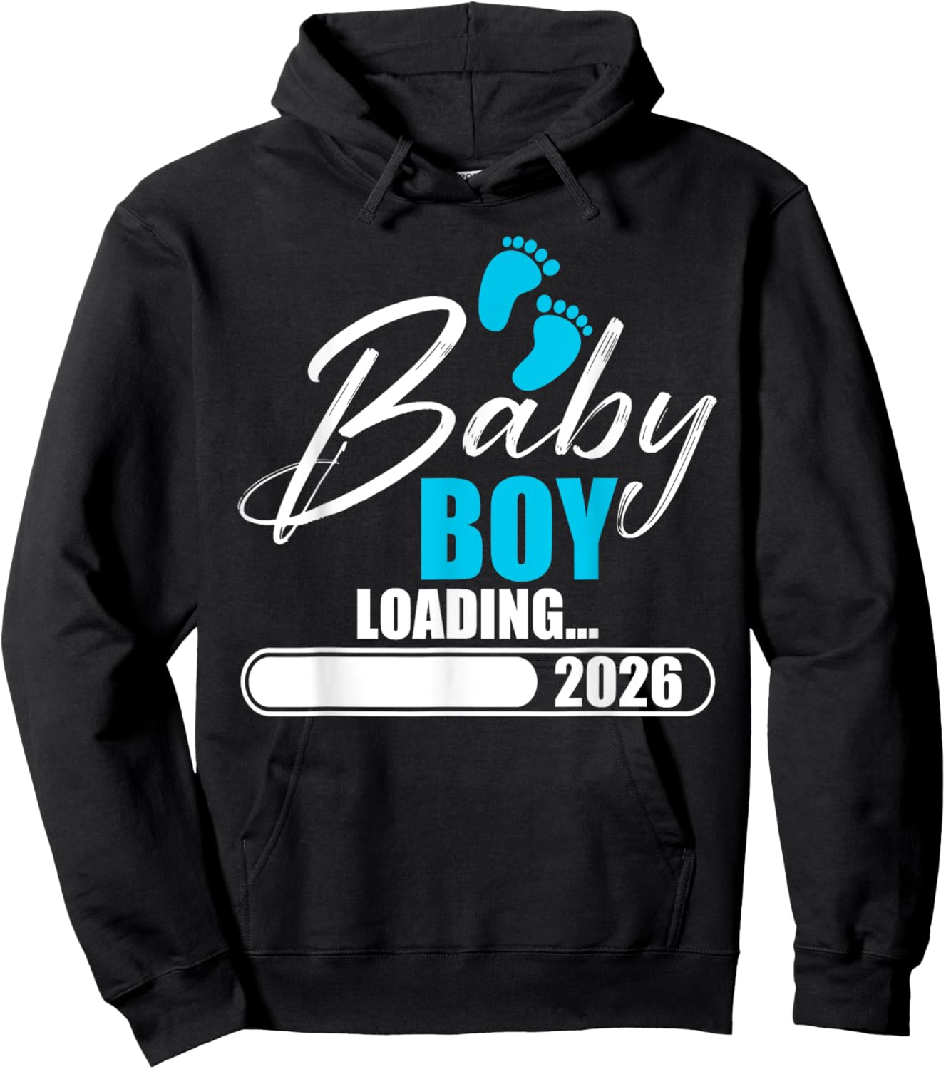 Baby Boy Loading 2026 Proud First Time Mom Pregnancy Reveal Hoodie - Hoodie | Black