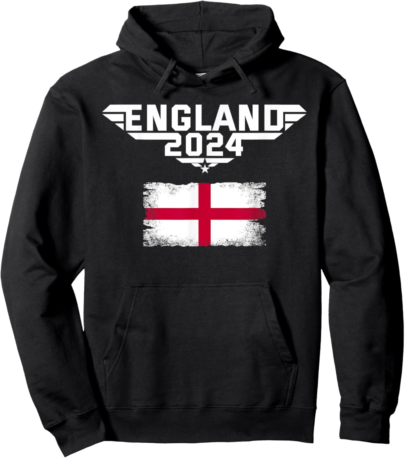 England 2024 Flag Hoodie - Hoodie | Black