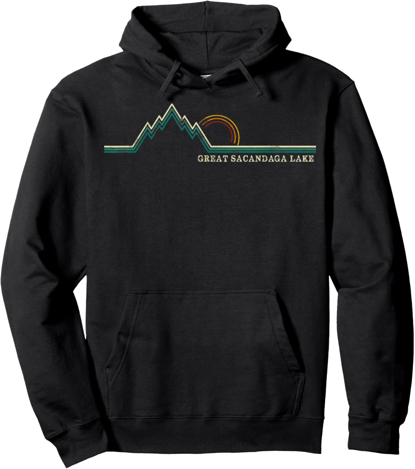 Great Sacandaga Lake, New York summer swimming boating Hoodie - Hoodie | Black
