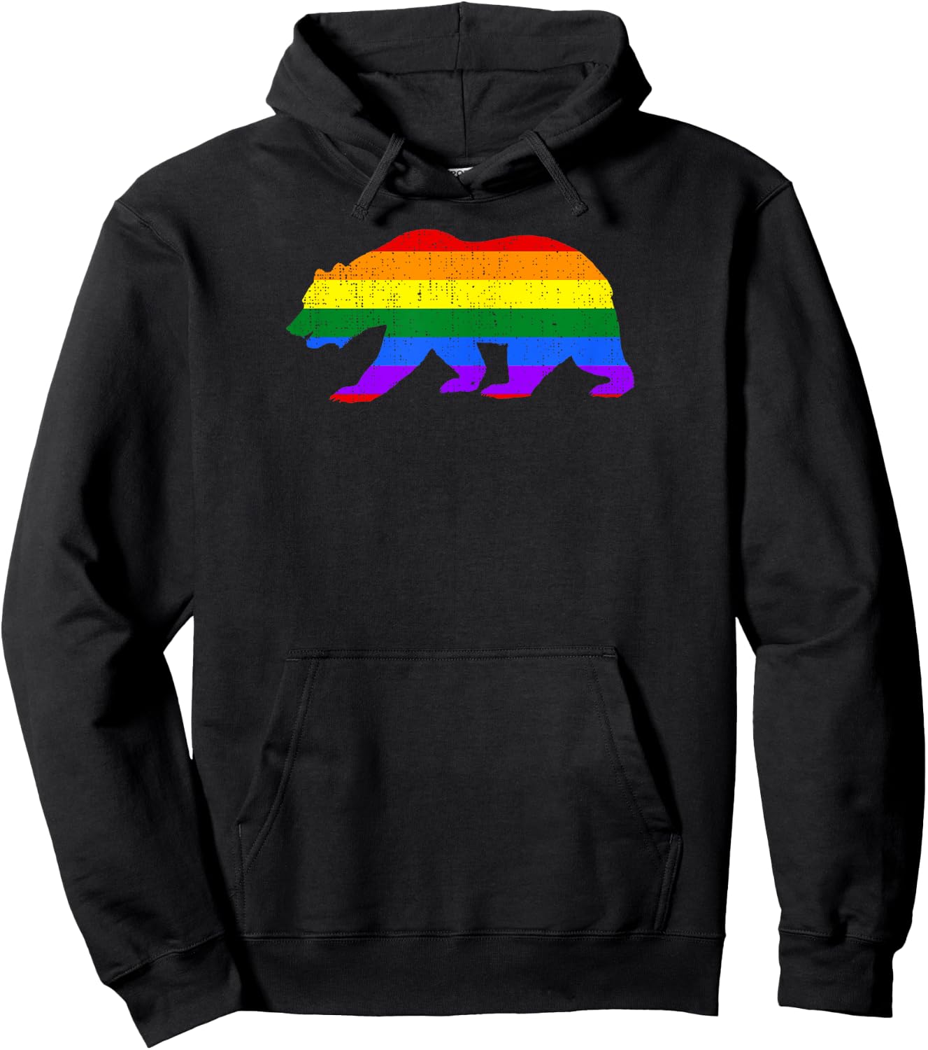 California Bear Rainbow Hoodie - Hoodie | Black