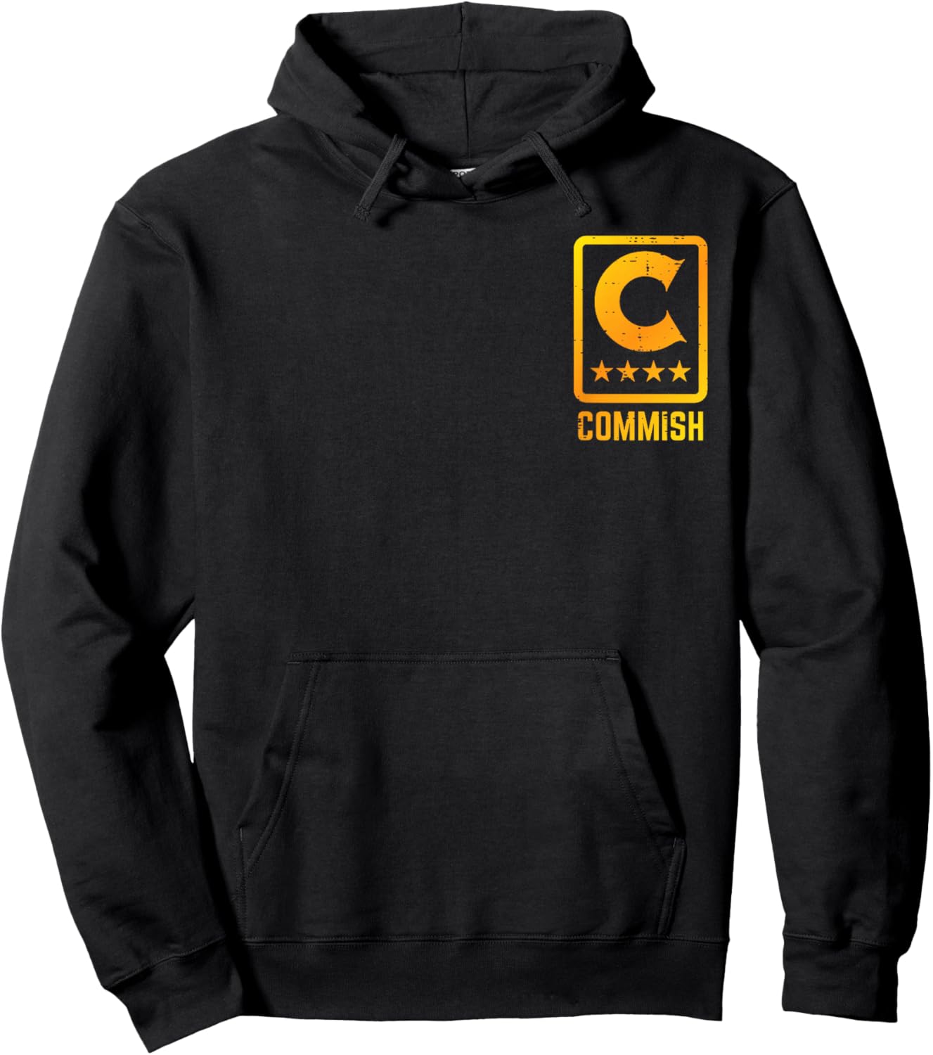 Commish Pocket Area Commissioner Funny Fantasy Football Men Hoodie - Hoodie | Black