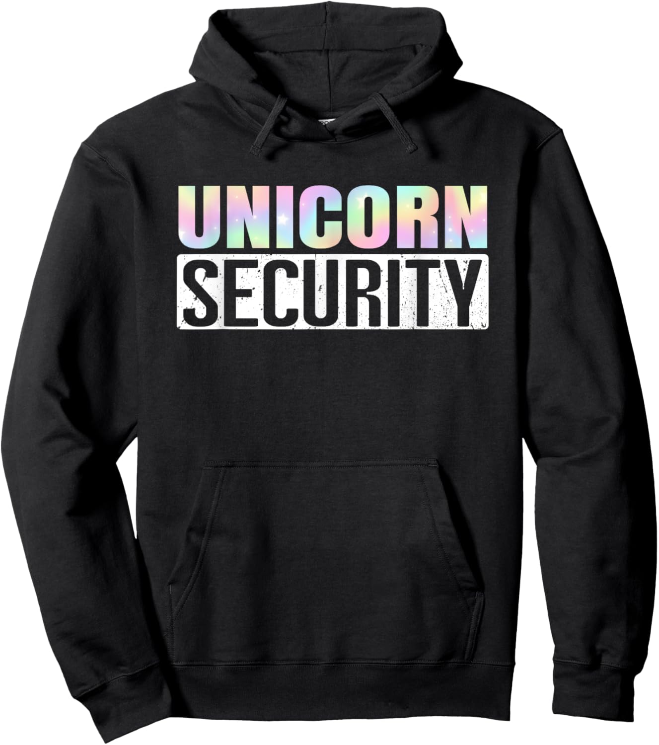 Halloween Mom Dad Daughter Adult Costume Unicorn Security Hoodie - Hoodie | Black
