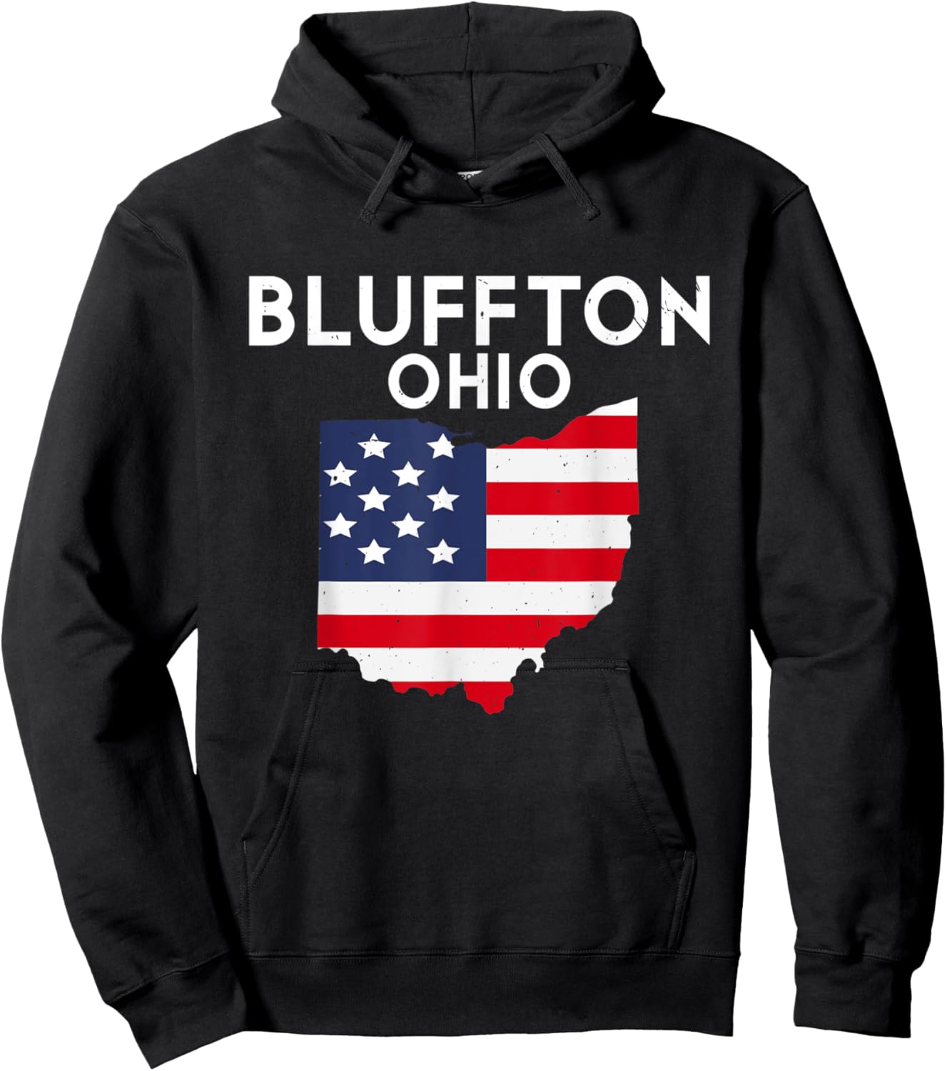 Bluffton Ohio USA State America Travel Ohioan Hoodie - Hoodie | Black