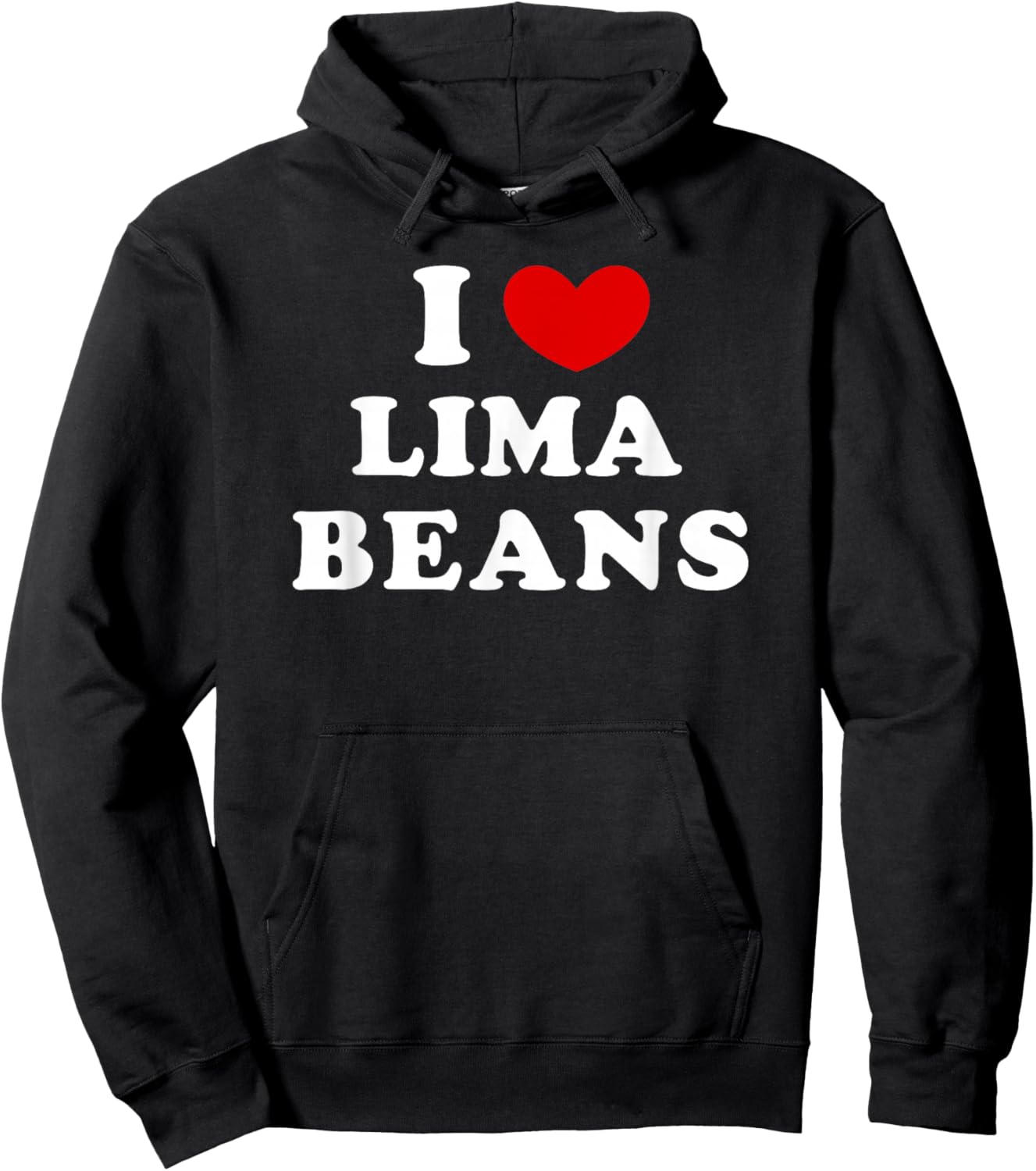 I Love Lima Beans, I Heart Lima Beans Hoodie - Hoodie | Black