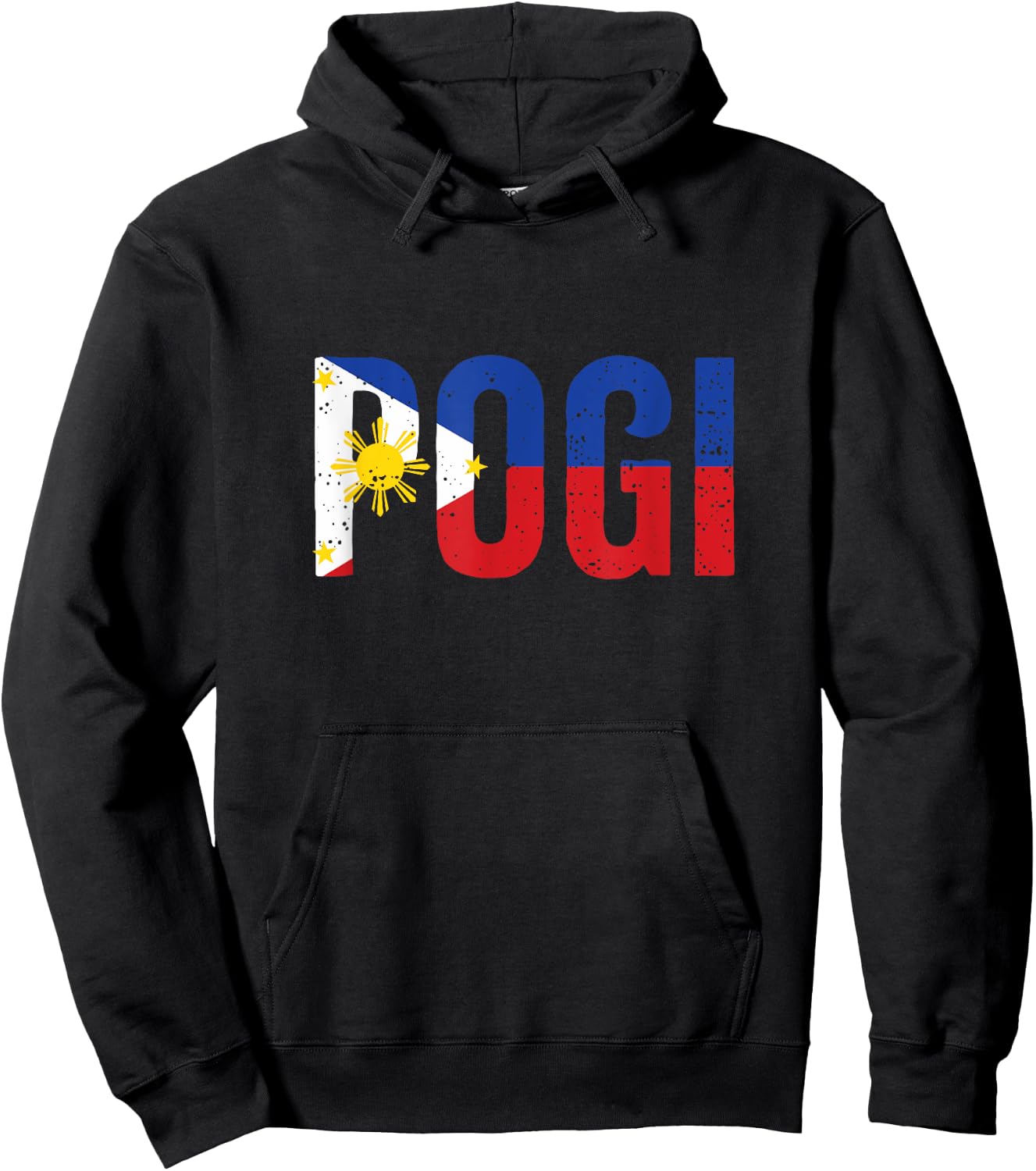 Hilarious Pogi Statement in Philippine Flag Design Idea Hoodie - Hoodie | Black