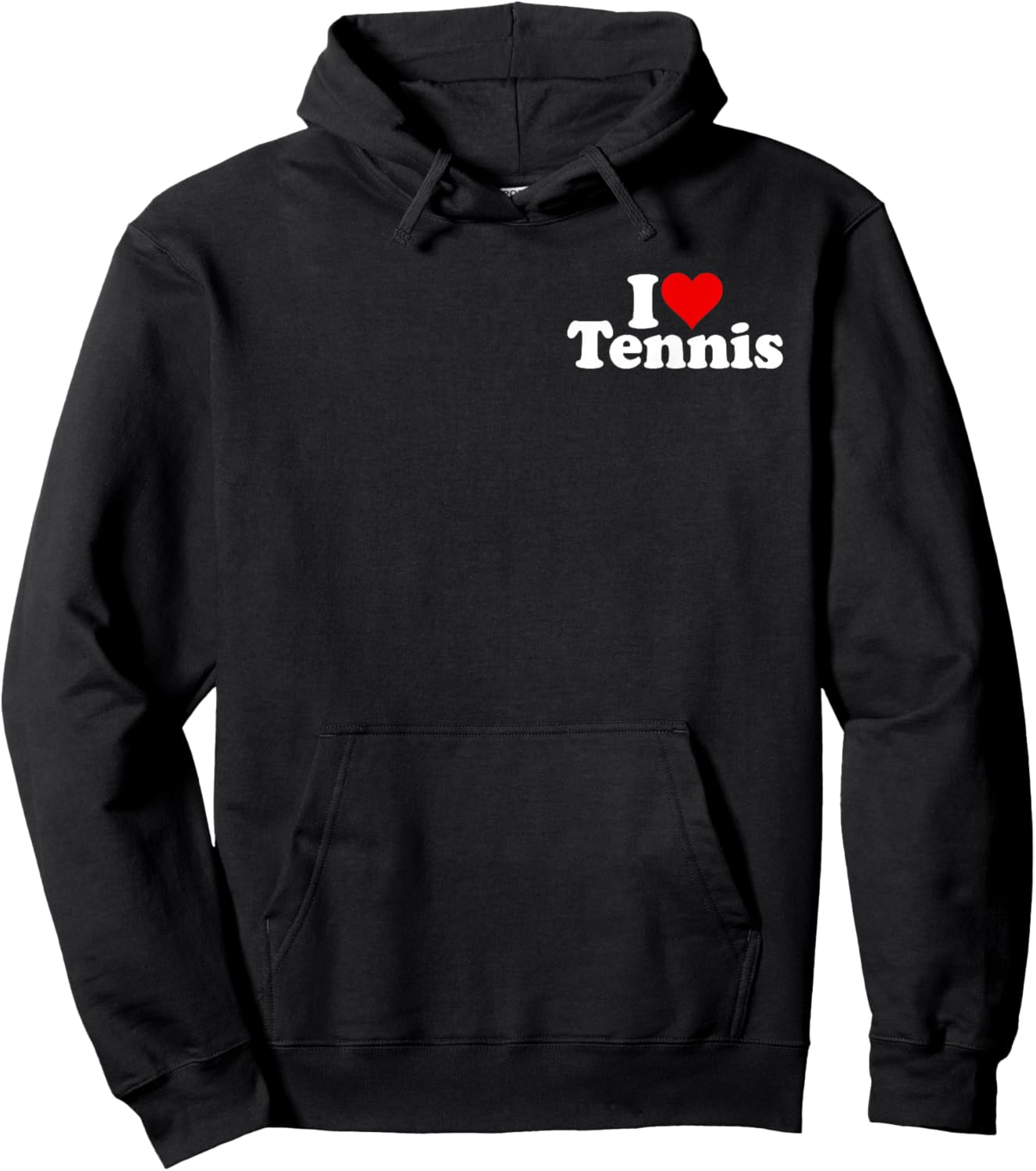I Love Heart Tennis Hoodie - Hoodie | Black