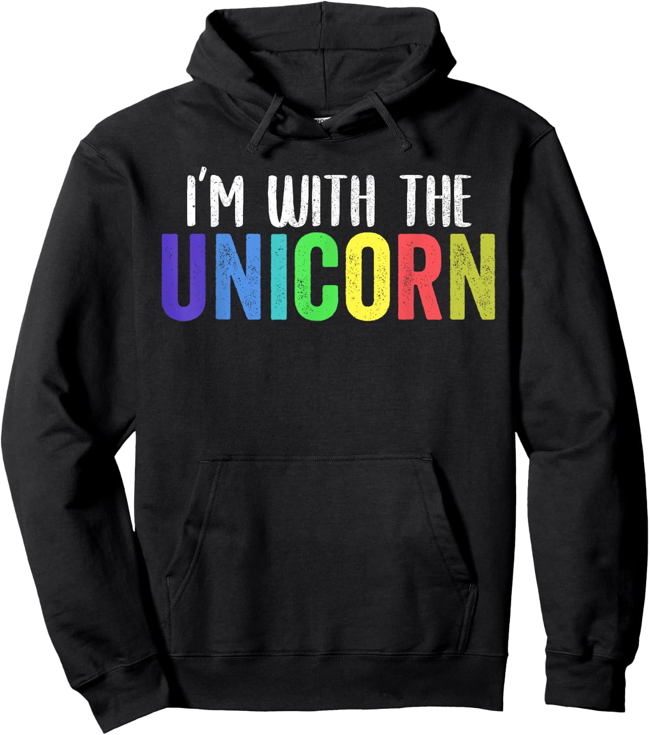 Halloween Costume for Parents Daughter I'm With The Unicorn Hoodie - Hoodie | Black