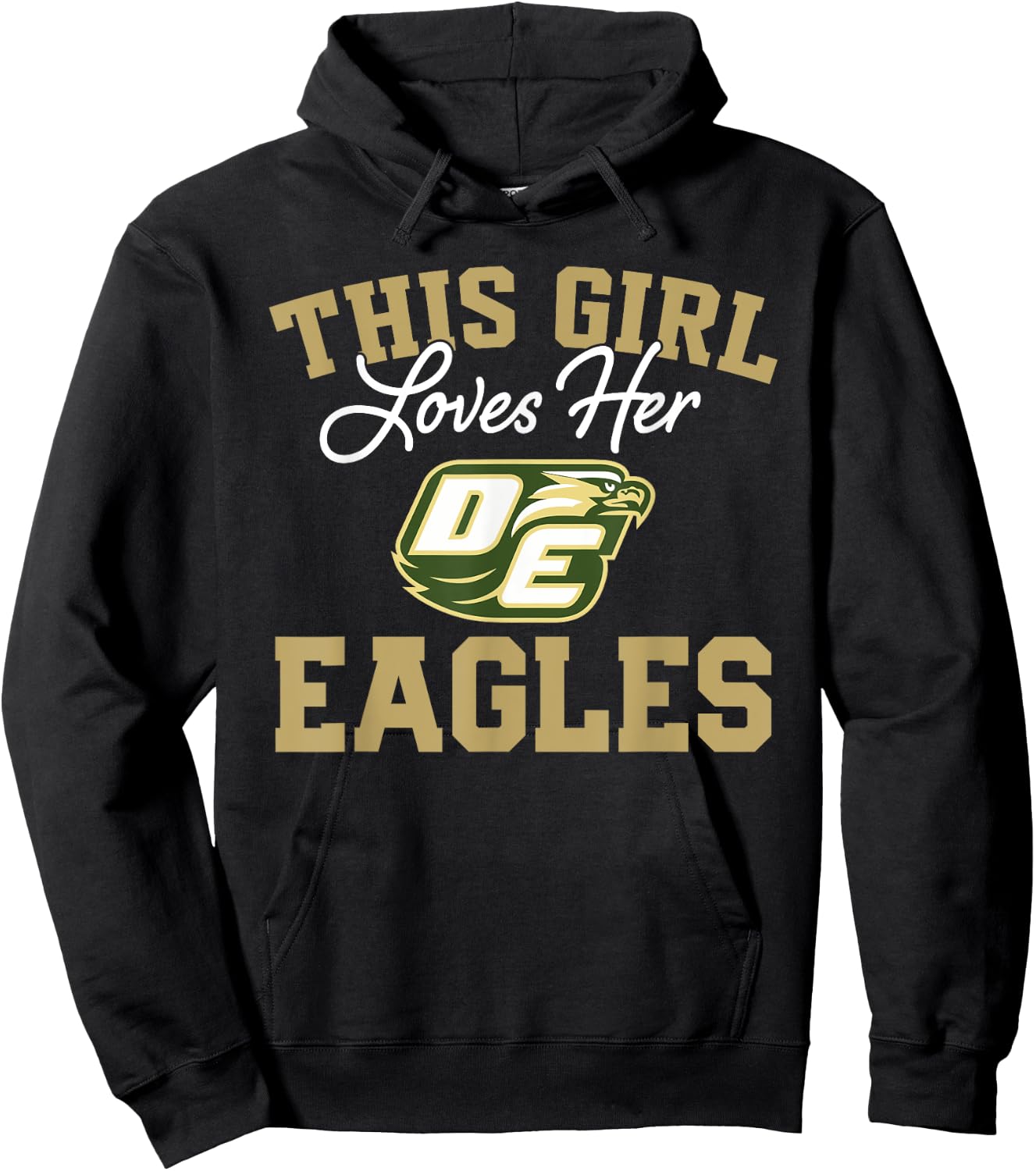 Desoto Eagles Logo This Girl Loves Her HS Hoodie - Hoodie | Black