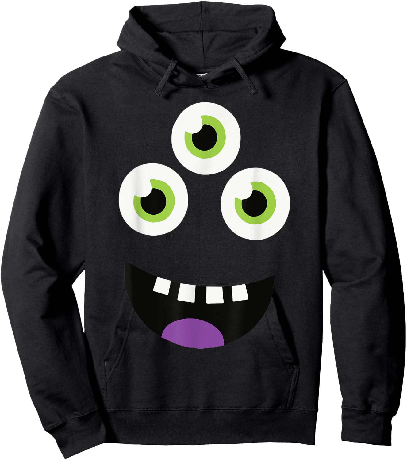 Cute Monster Face Halloween Group Costume Gift Hoodie - Hoodie | Black
